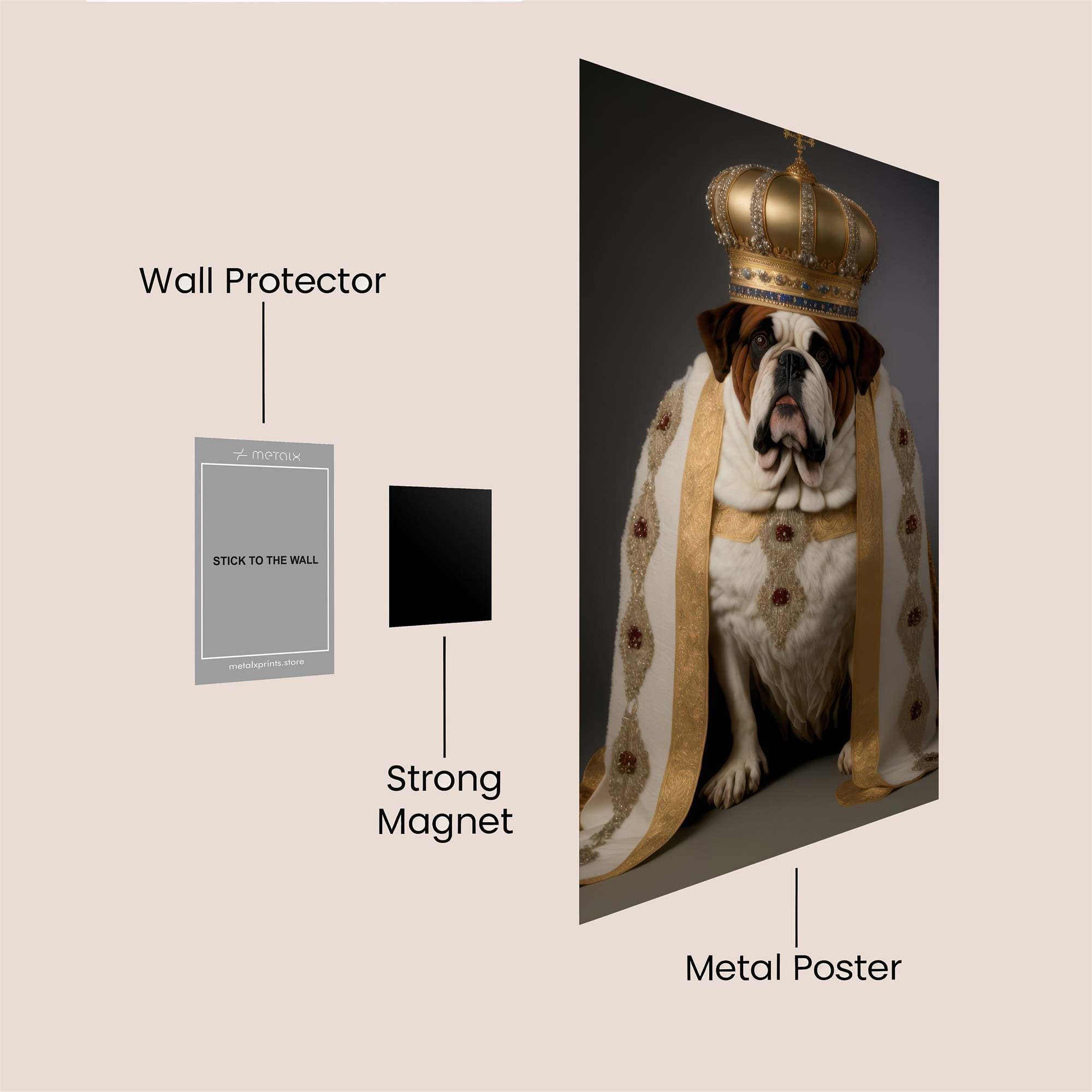 Kingly Bulldog Safe Wall Magnetic / M
