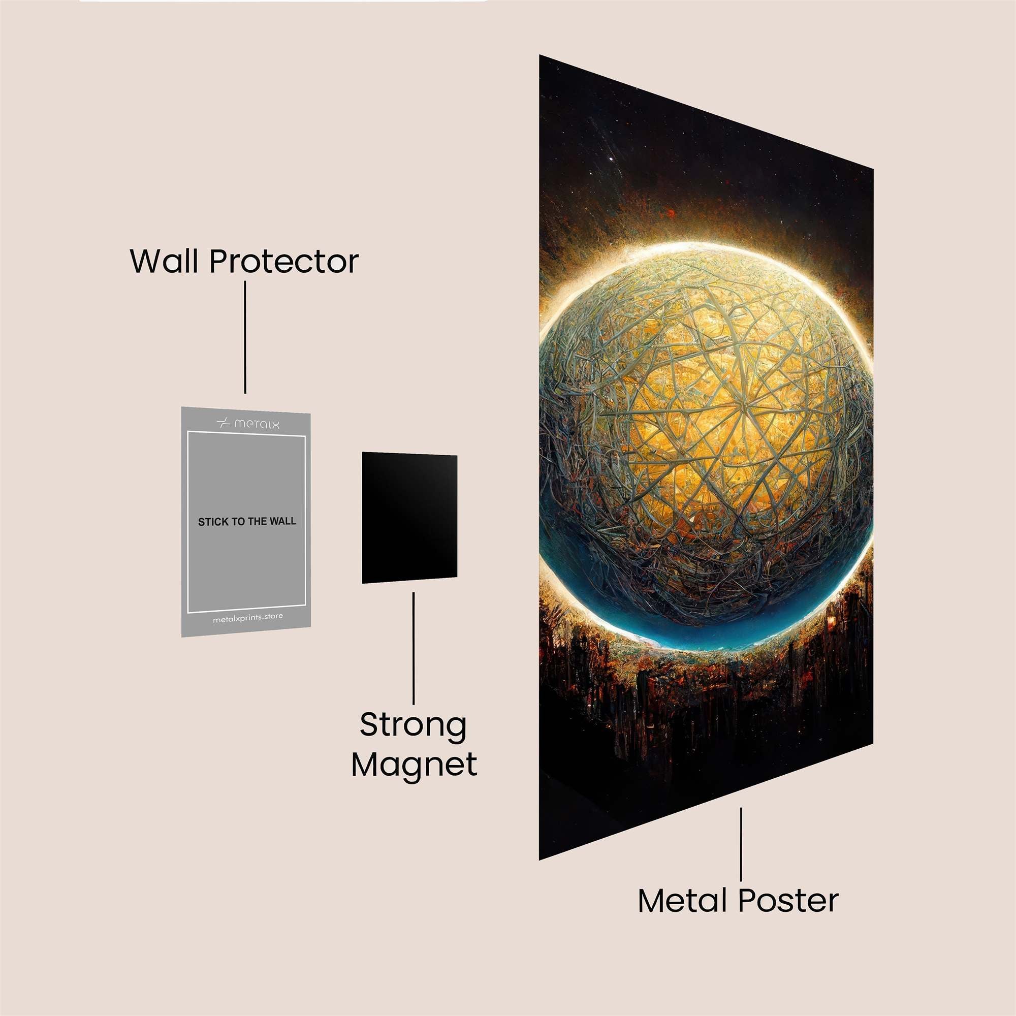 Golden Enigma Safe Wall Magnetic / M