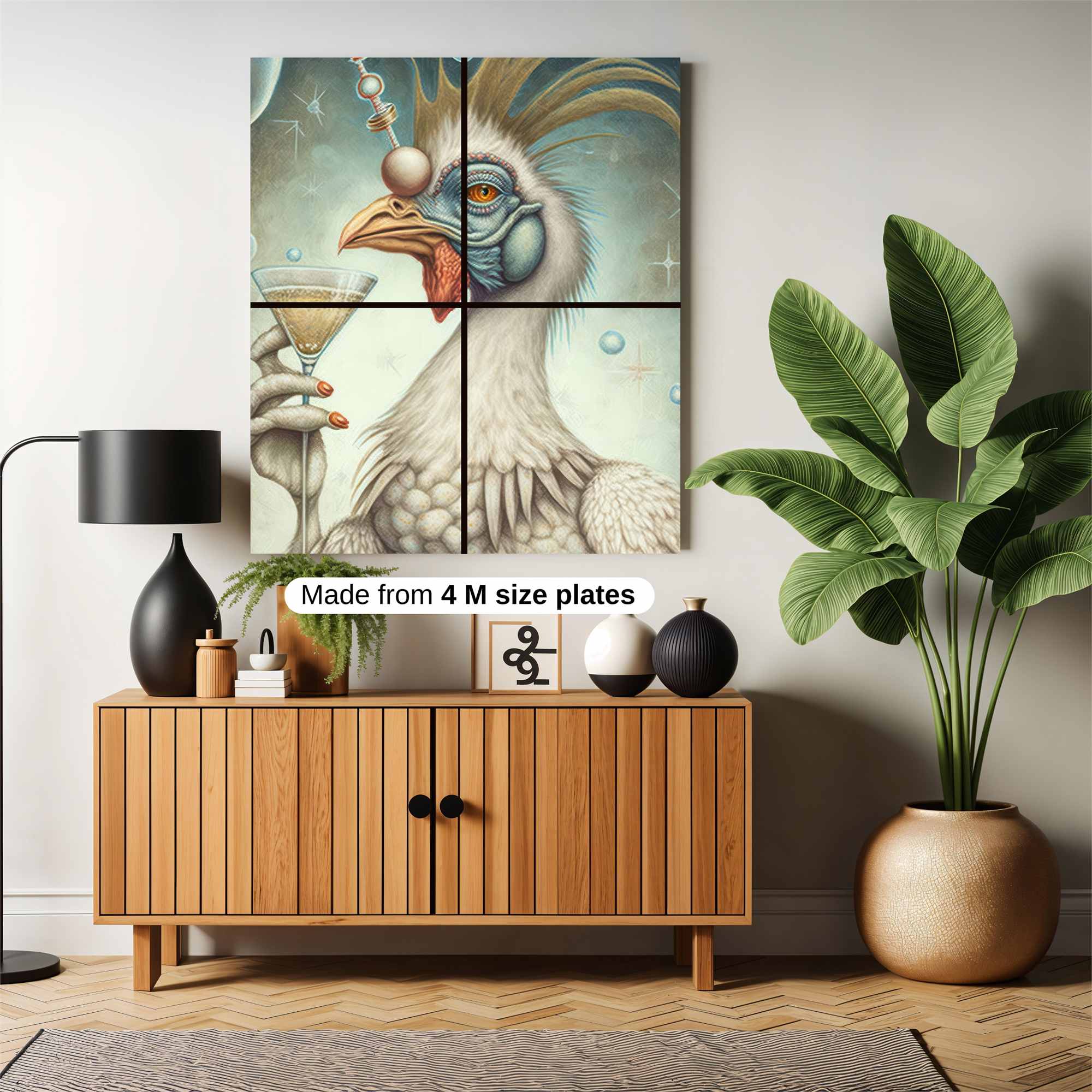 Rooster Revelry Safe Wall Magnetic / M