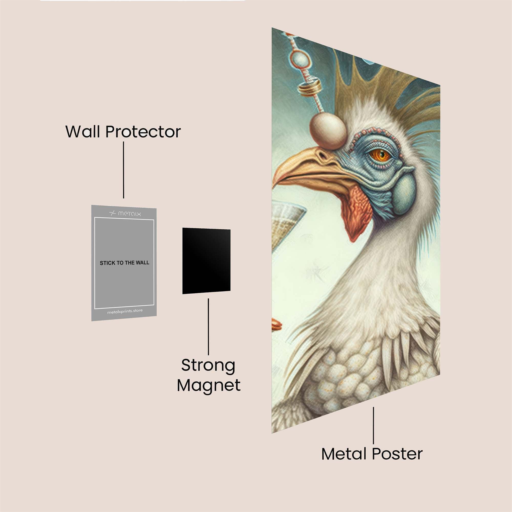 Rooster Revelry Safe Wall Magnetic / M