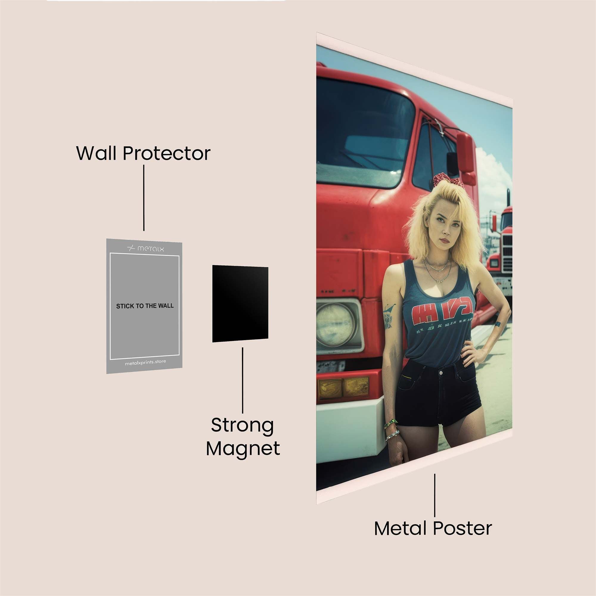 Truck Rebel Safe Wall Magnetic / M