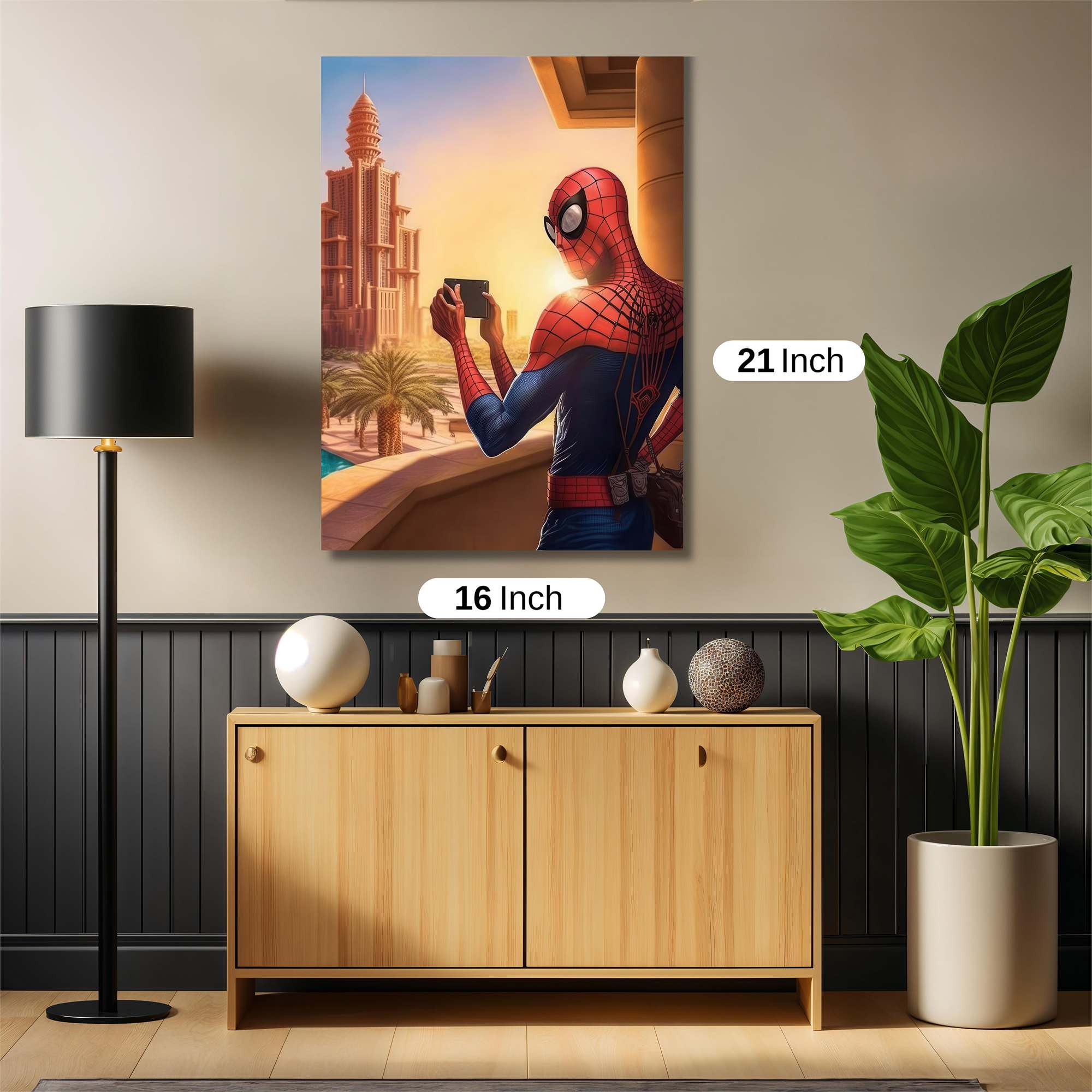 Spider-Sunset Safe Wall Magnetic / M