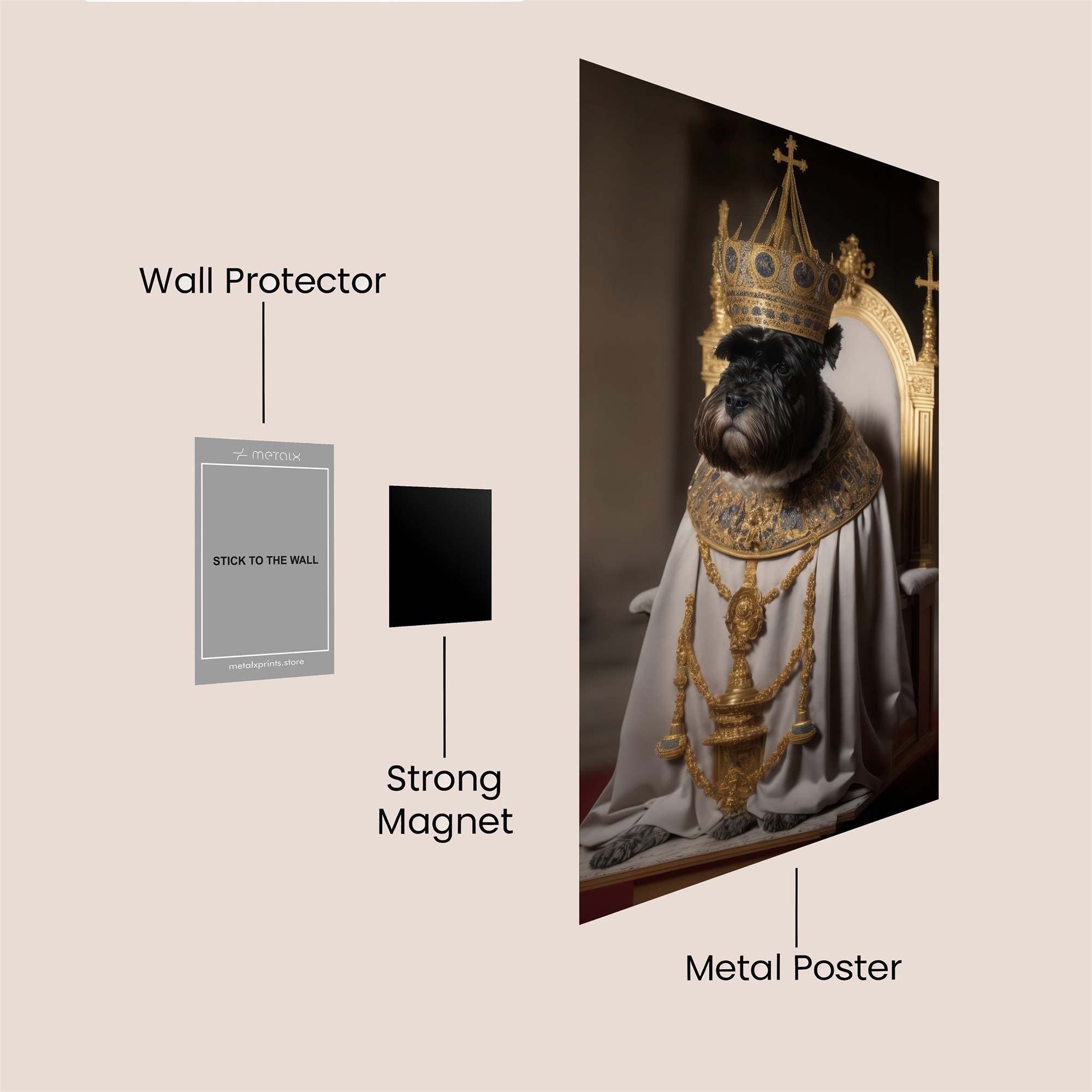 Pug Pope Safe Wall Magnetic / M