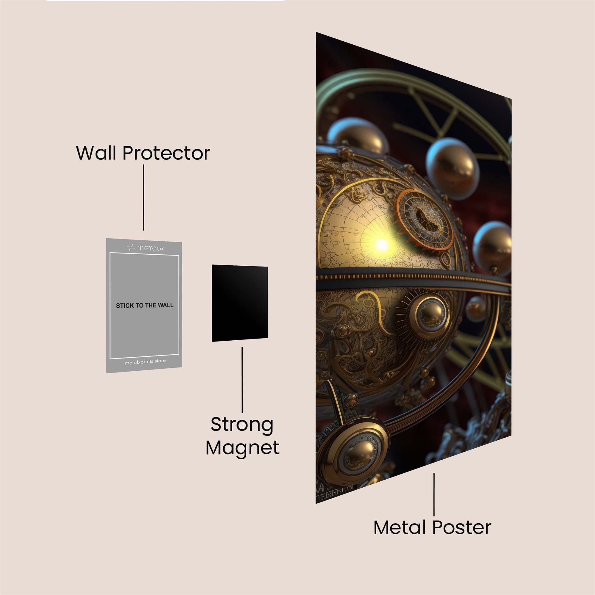 Orrery Enigma Safe Wall Magnetic / M