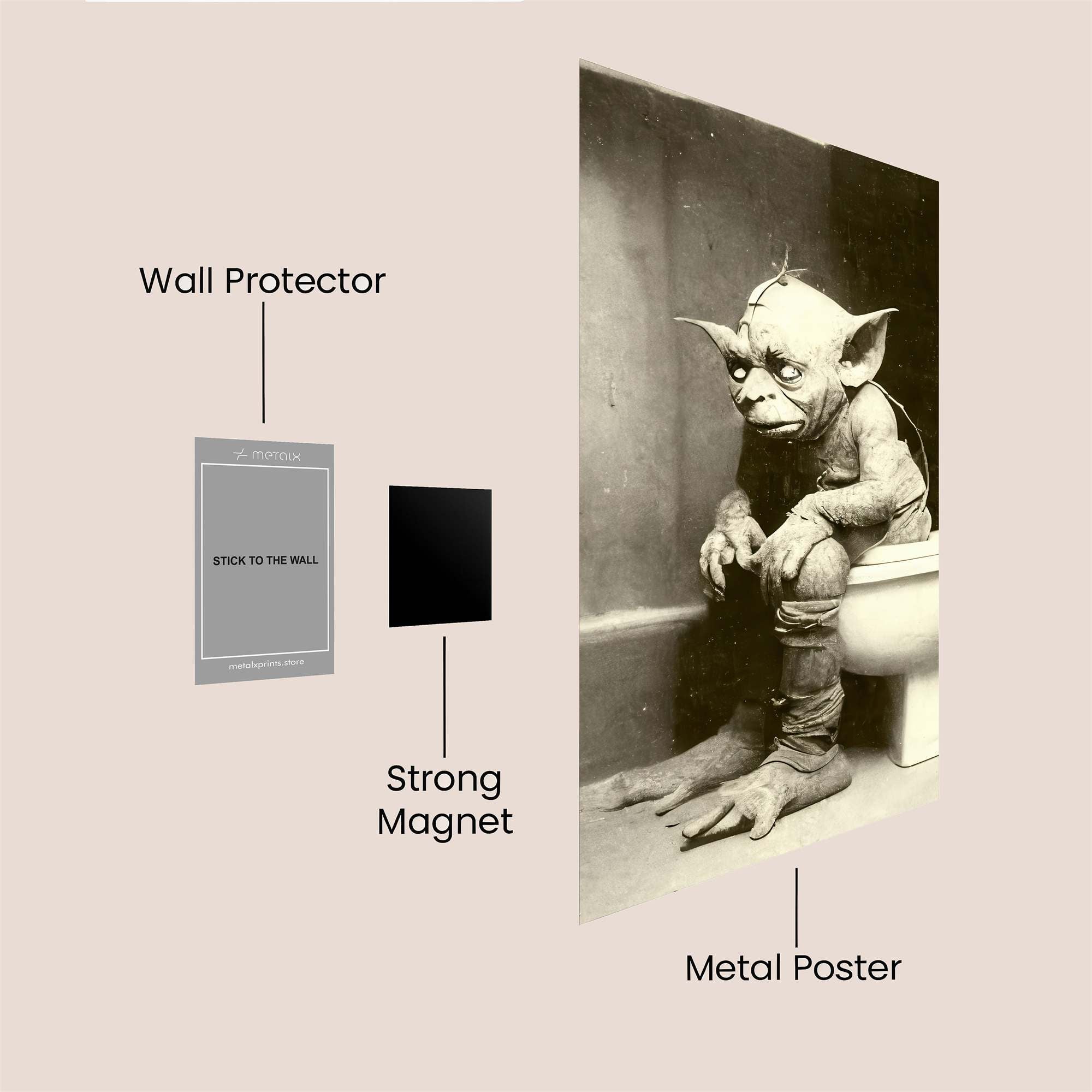 Yoda Pensive Safe Wall Magnetic / M