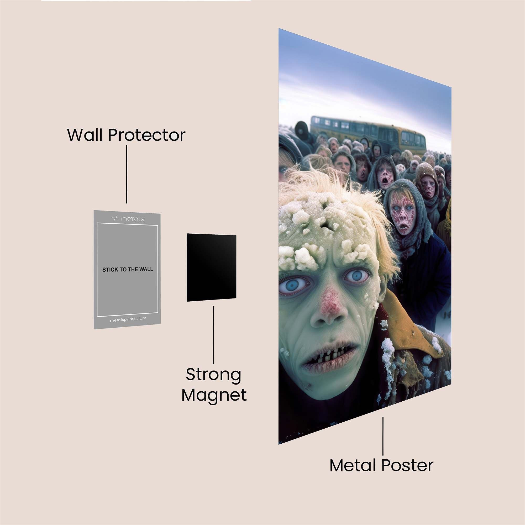 Zombie Desperation Safe Wall Magnetic / M