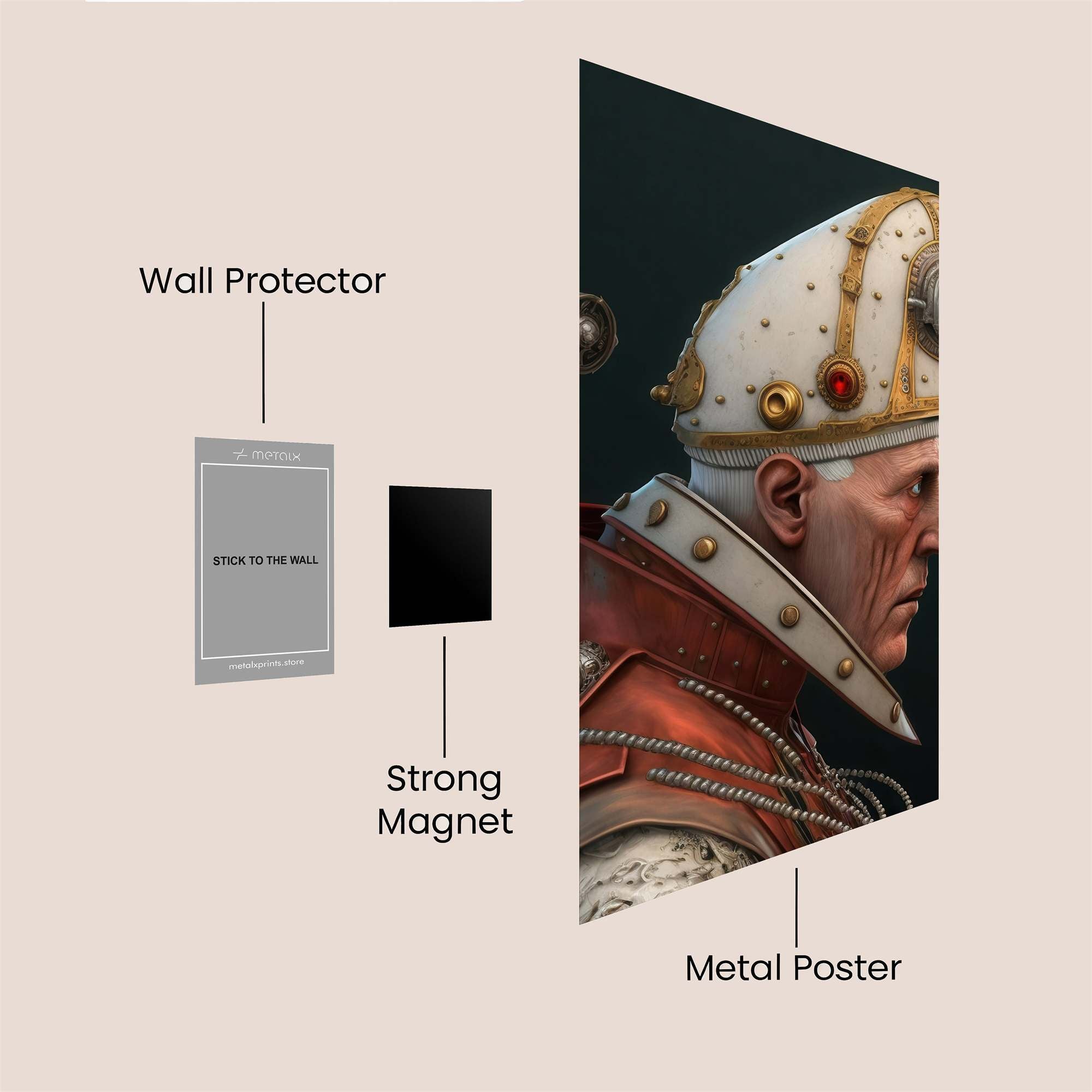 Pope Steampunk Safe Wall Magnetic / M