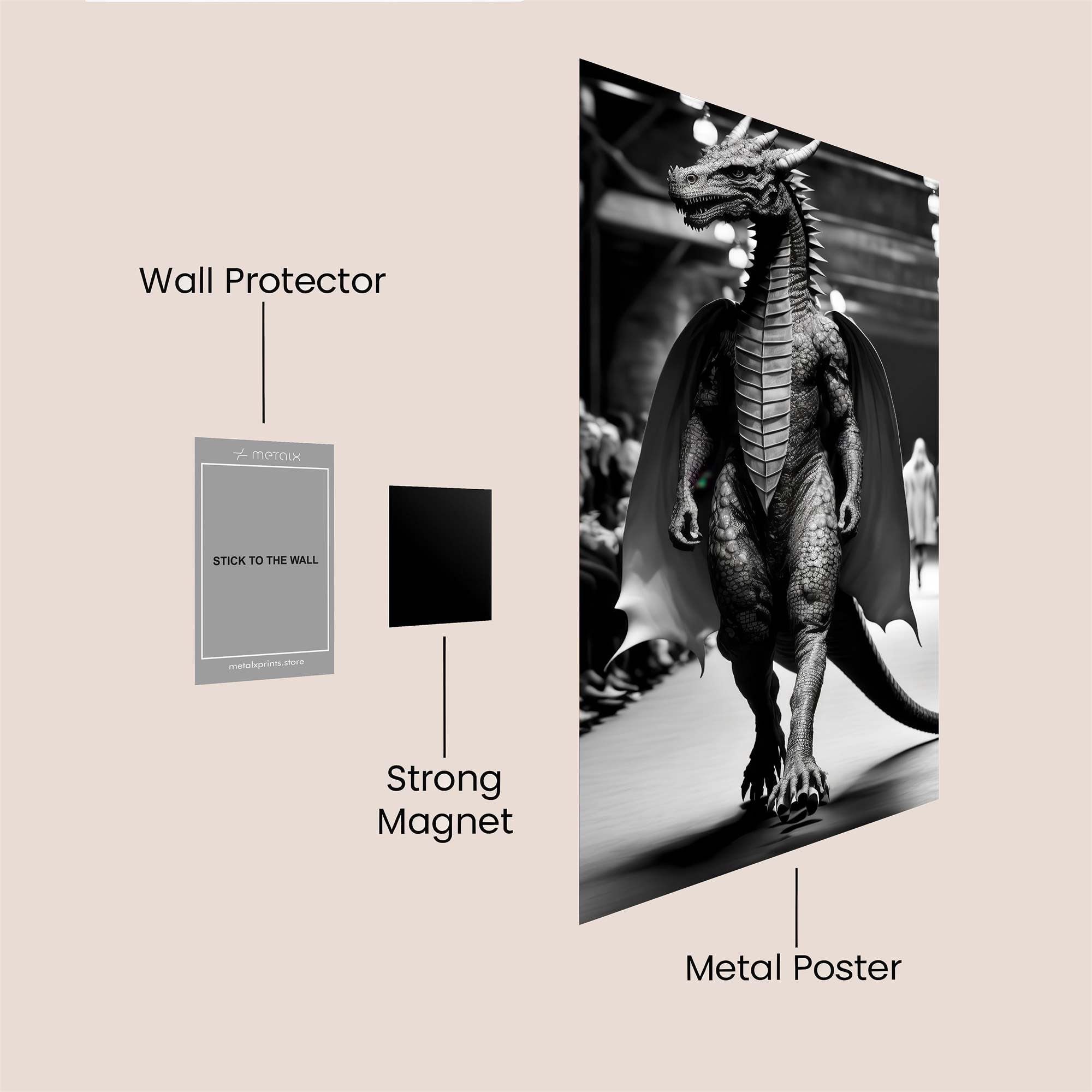 Dragon Elegance Safe Wall Magnetic / M