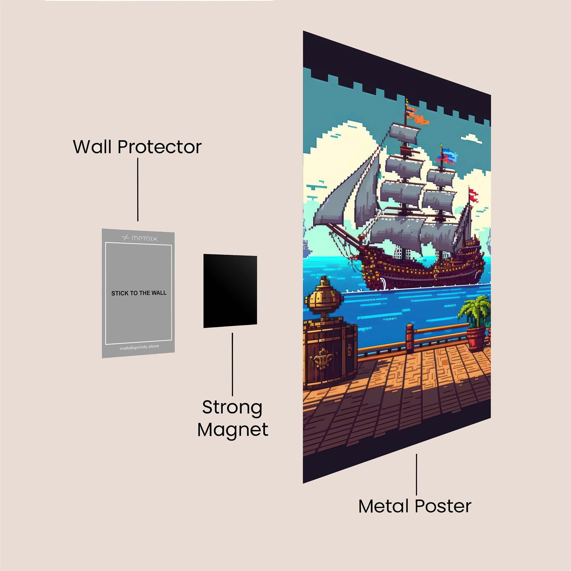 Pirate Adventure Safe Wall Magnetic / M