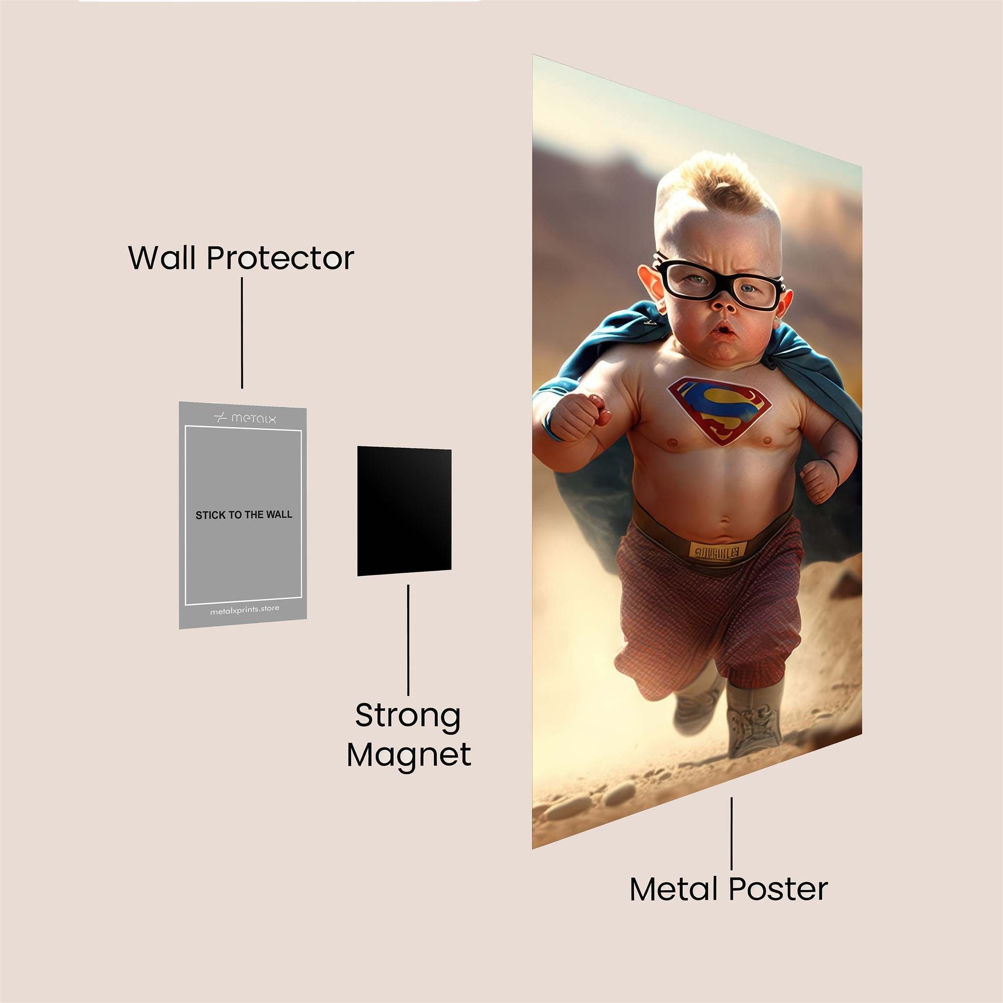 Superhero Sprint Safe Wall Magnetic / M