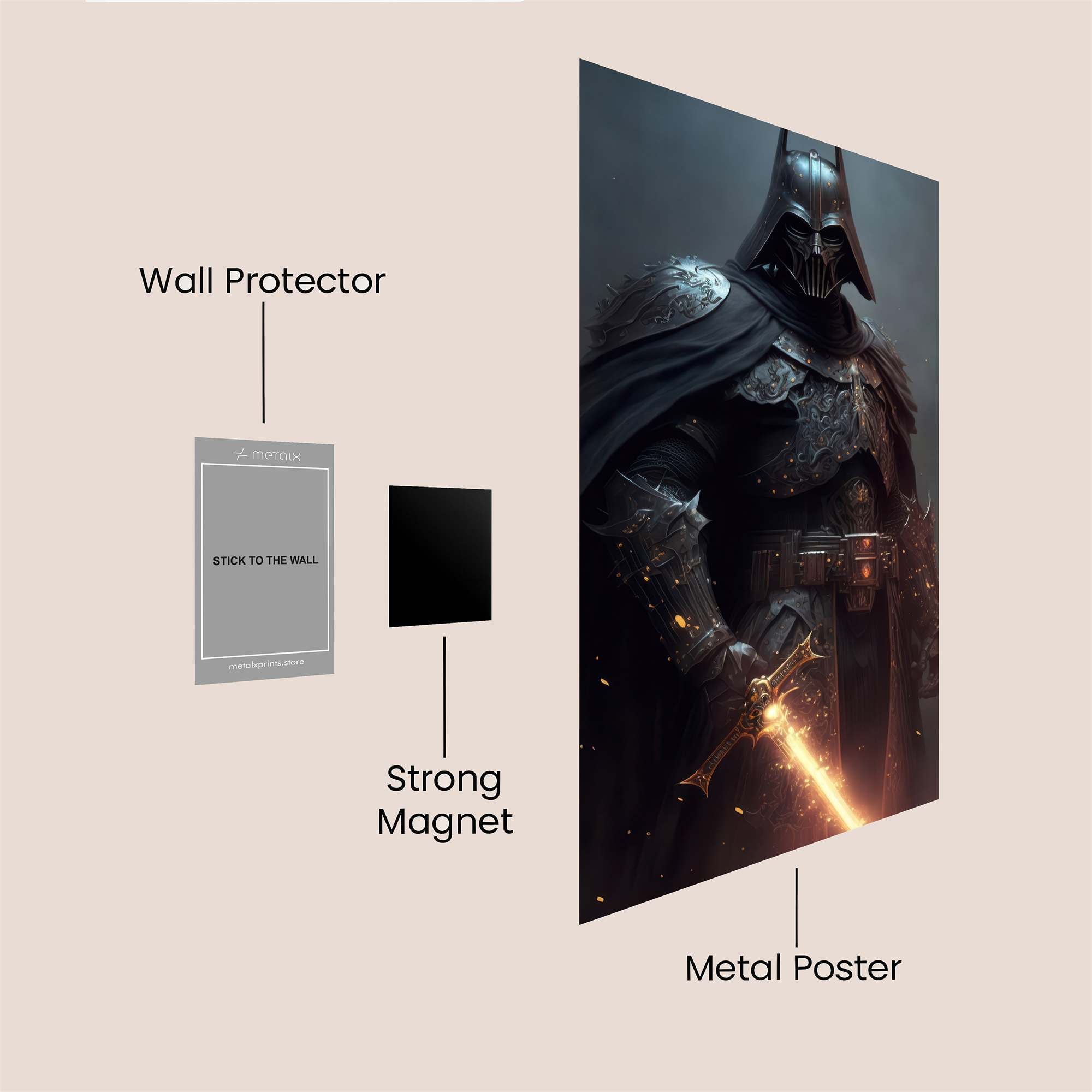 Vader Somber Safe Wall Magnetic / M