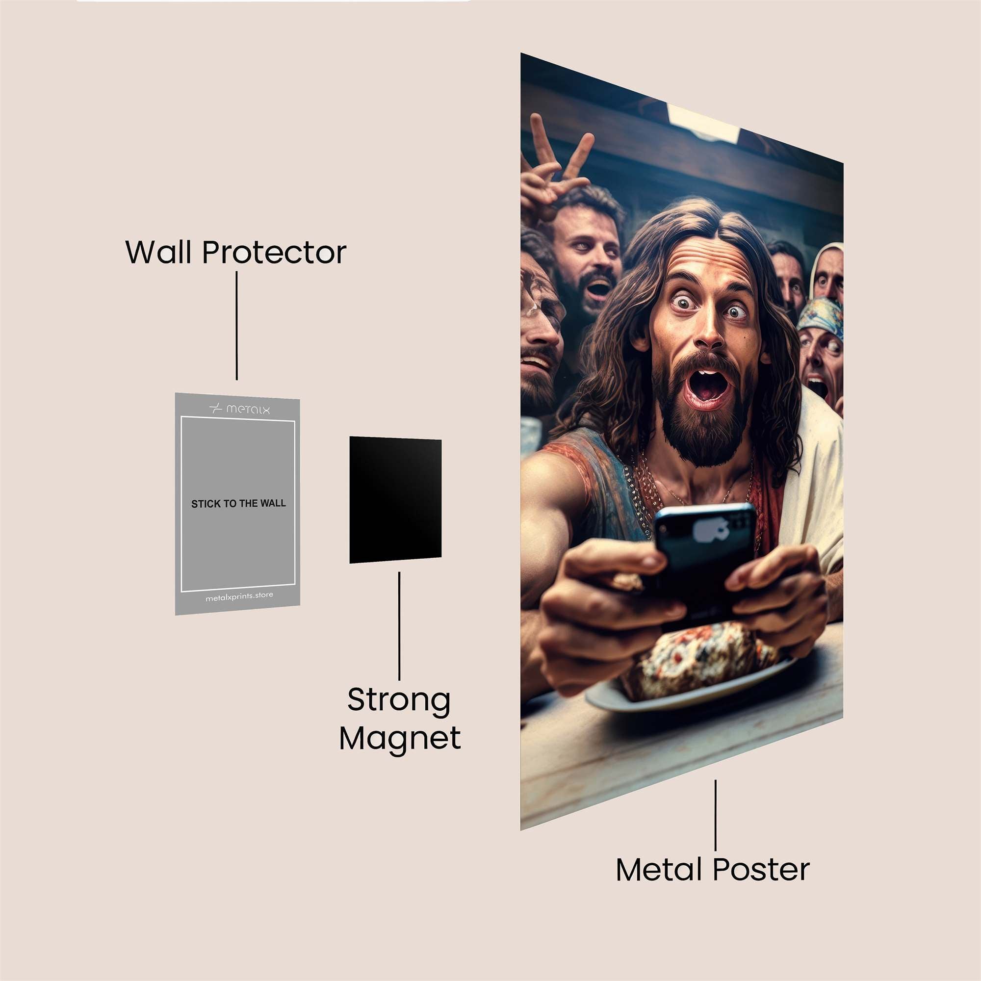 Jesus Ecstatic Safe Wall Magnetic / M