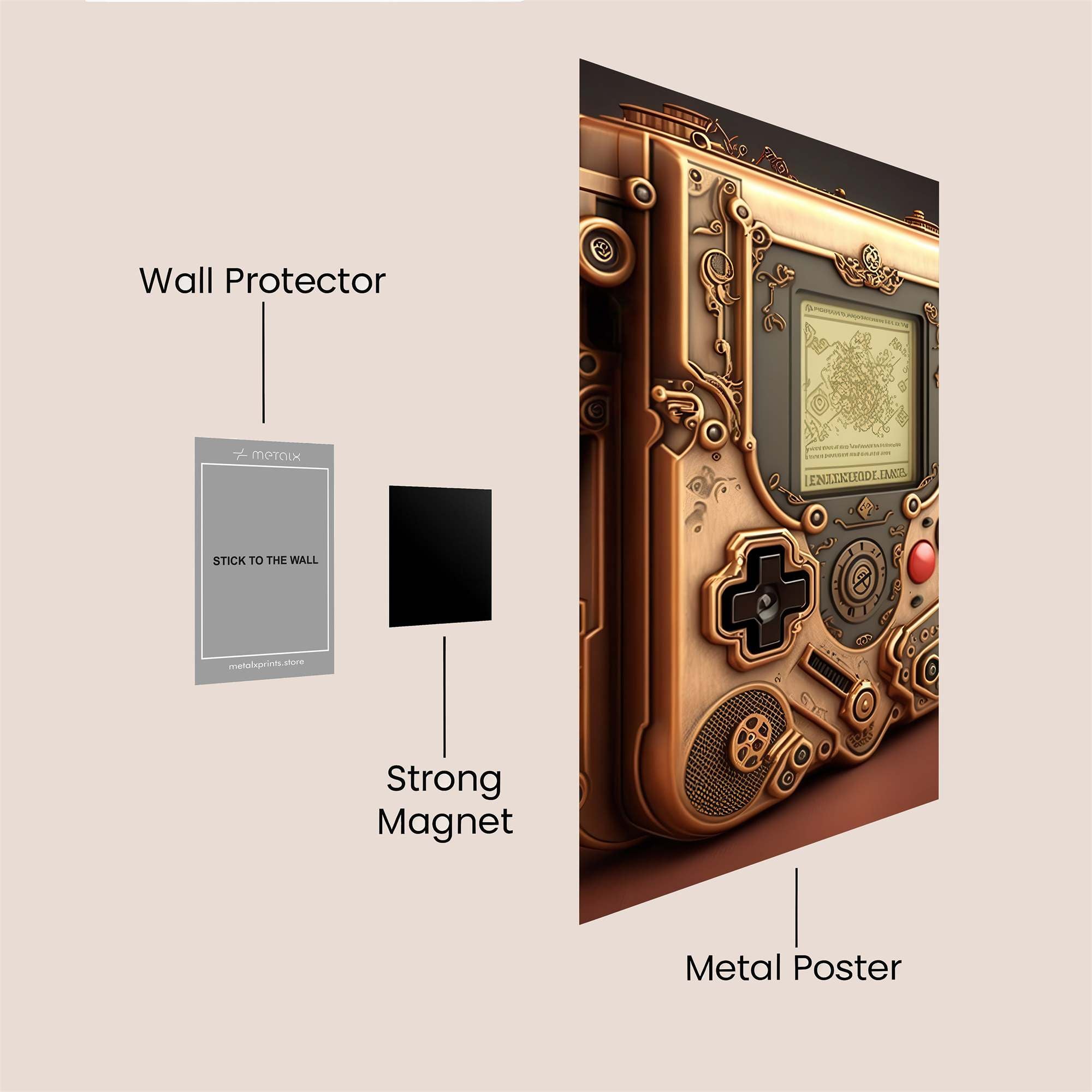Steampunk Nostalgia Safe Wall Magnetic / M