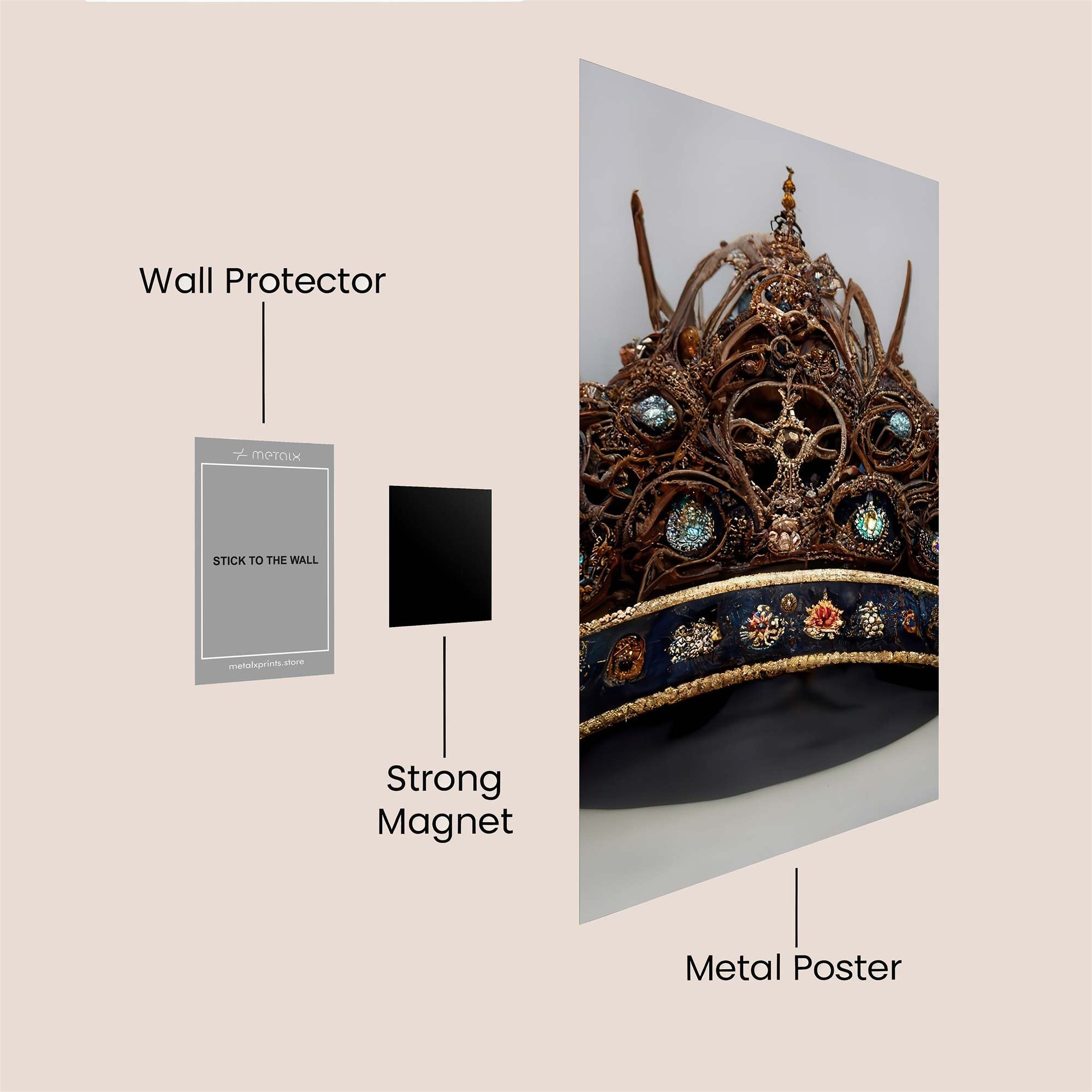 Crown Enigmatic Safe Wall Magnetic / M
