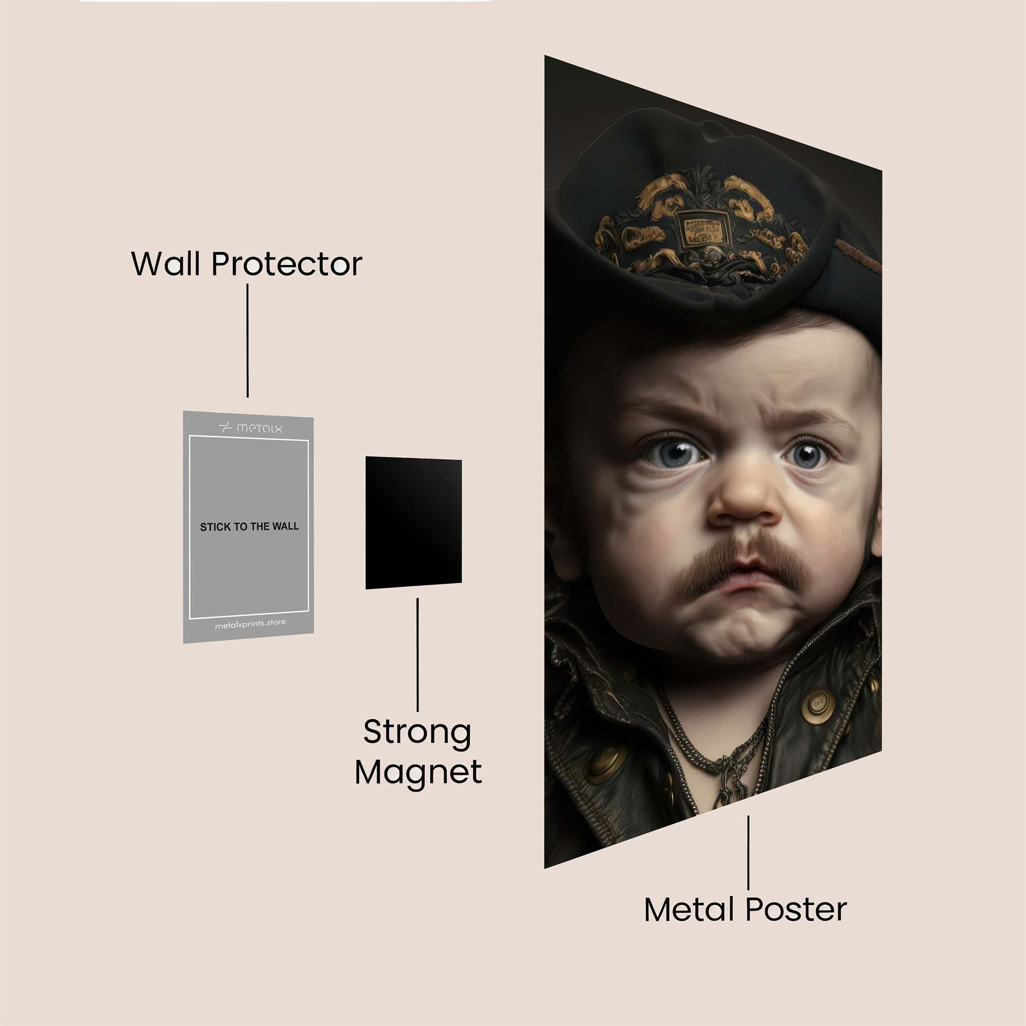 Captain Pout Safe Wall Magnetic / M