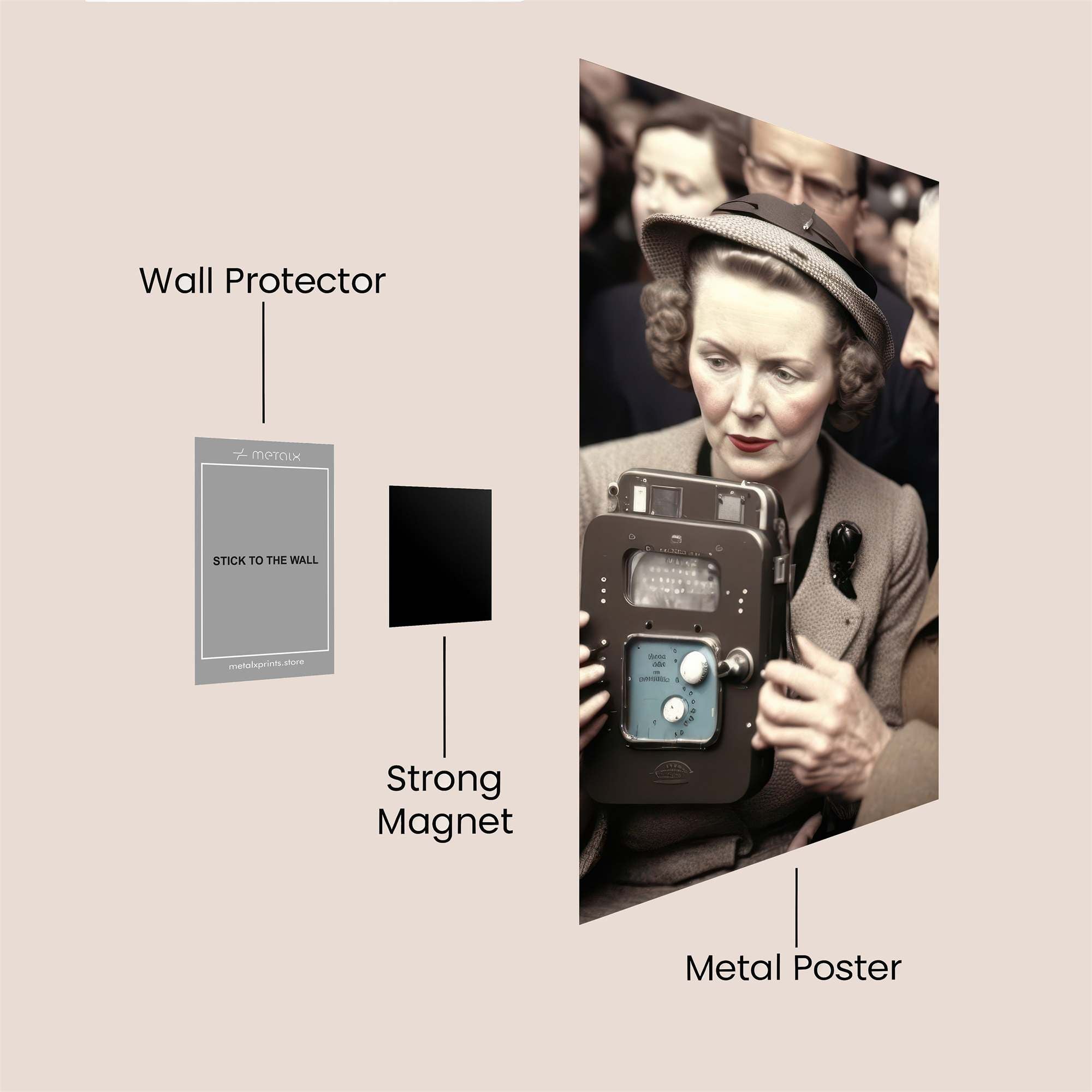 Queen Curious Safe Wall Magnetic / M