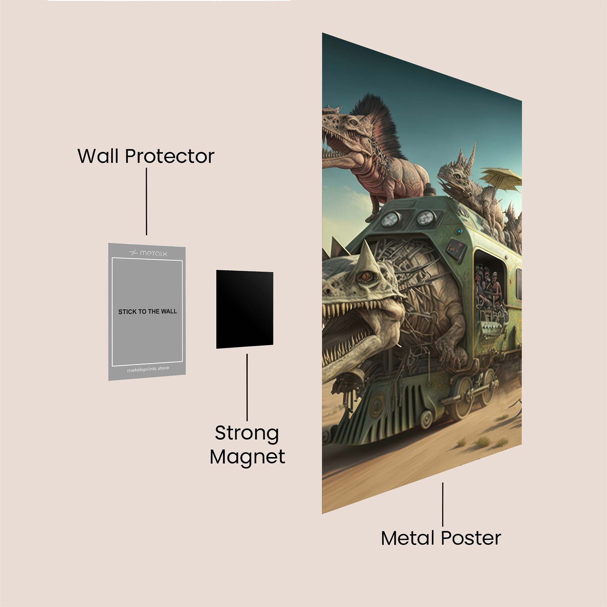 Dino Adventure Safe Wall Magnetic / M