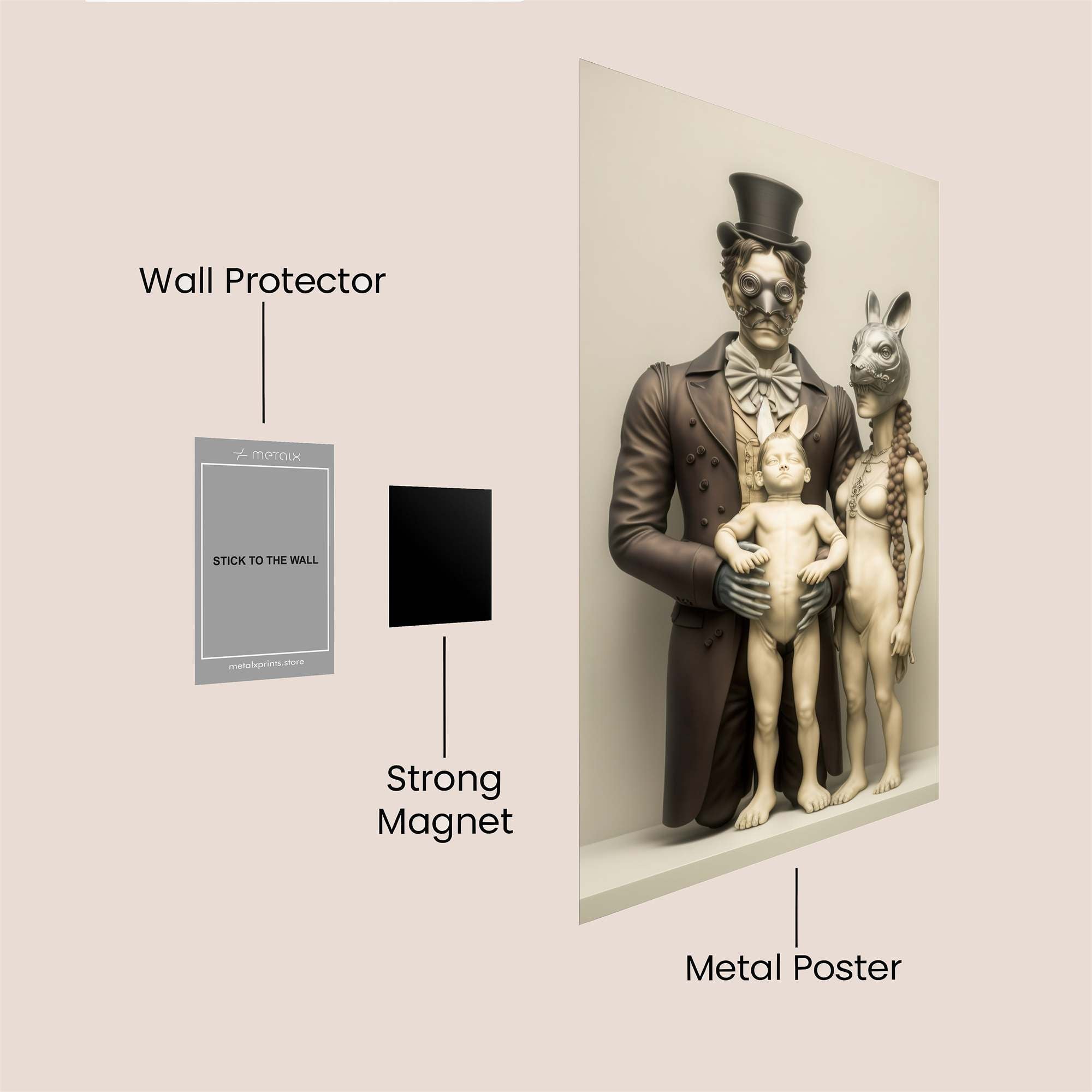Gothic Family Safe Wall Magnetic / M