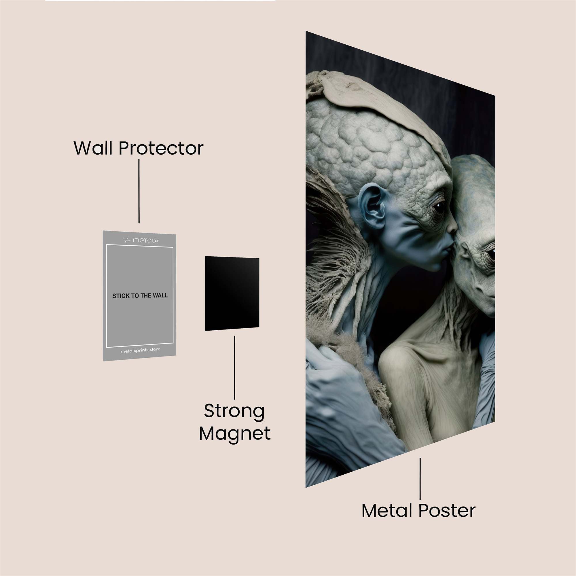 Alien Embrace Safe Wall Magnetic / M