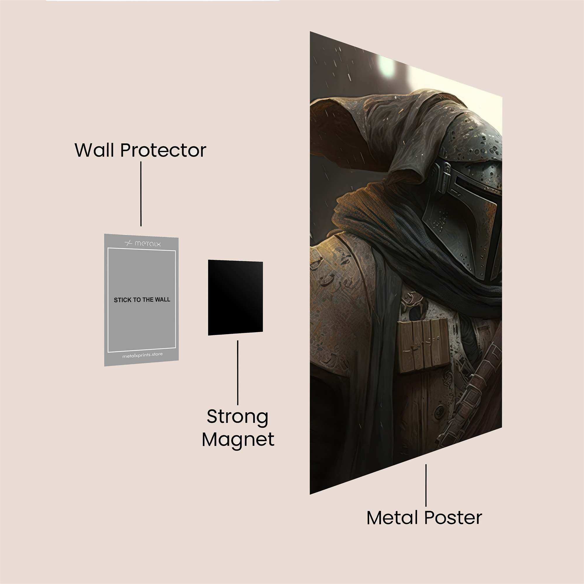 Mandalorian Gloom Safe Wall Magnetic / M