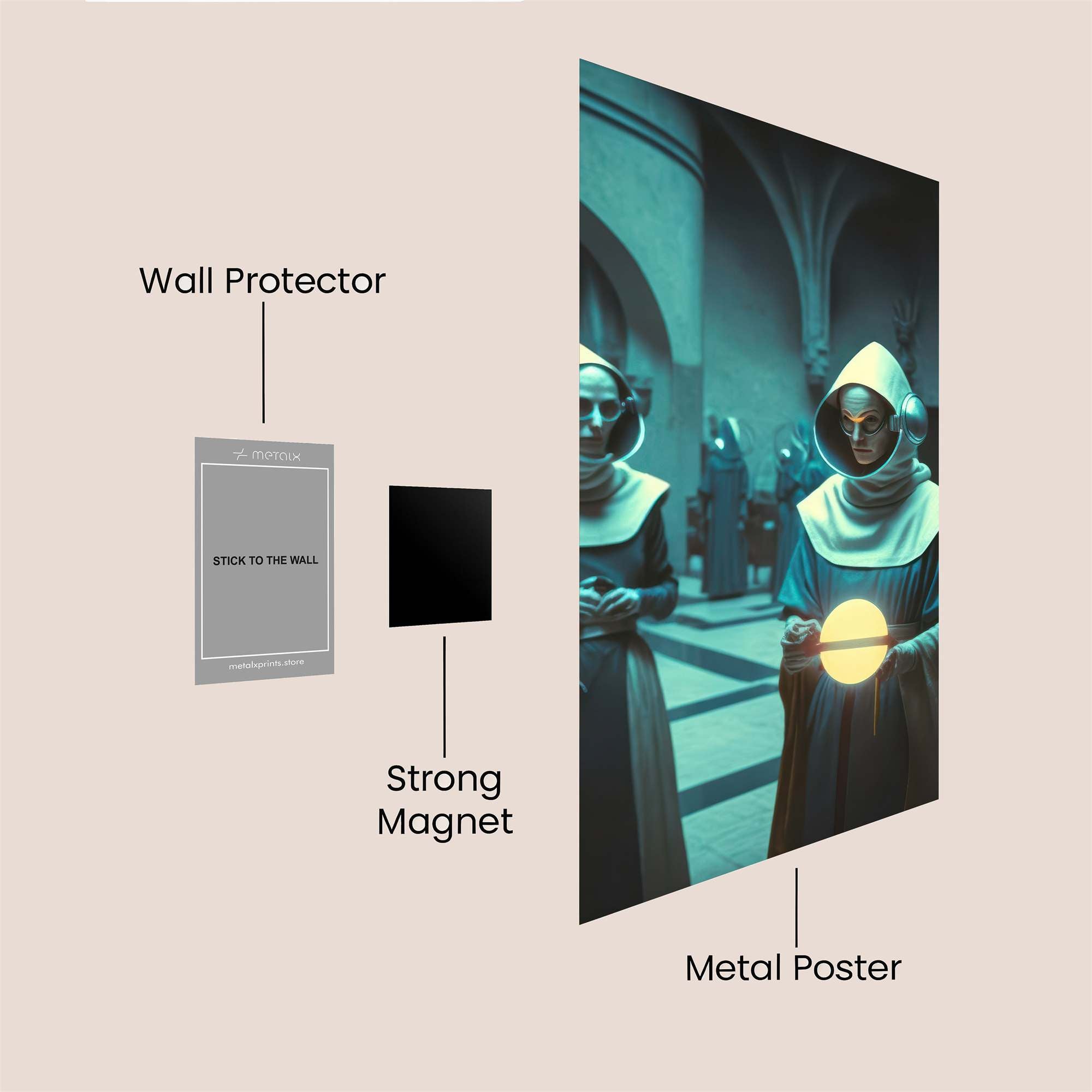 Monks Enigmatic Safe Wall Magnetic / M
