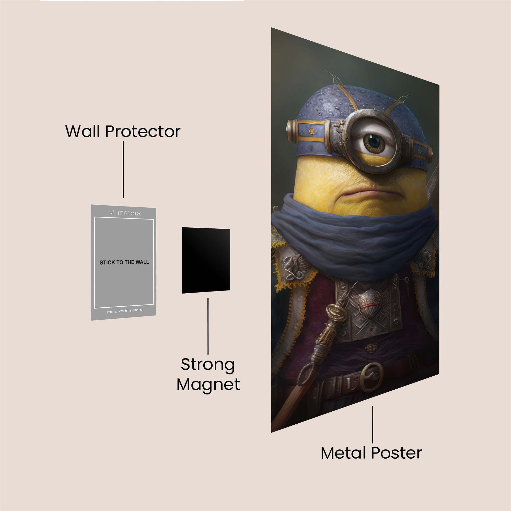 Minion Melancholy Safe Wall Magnetic / M