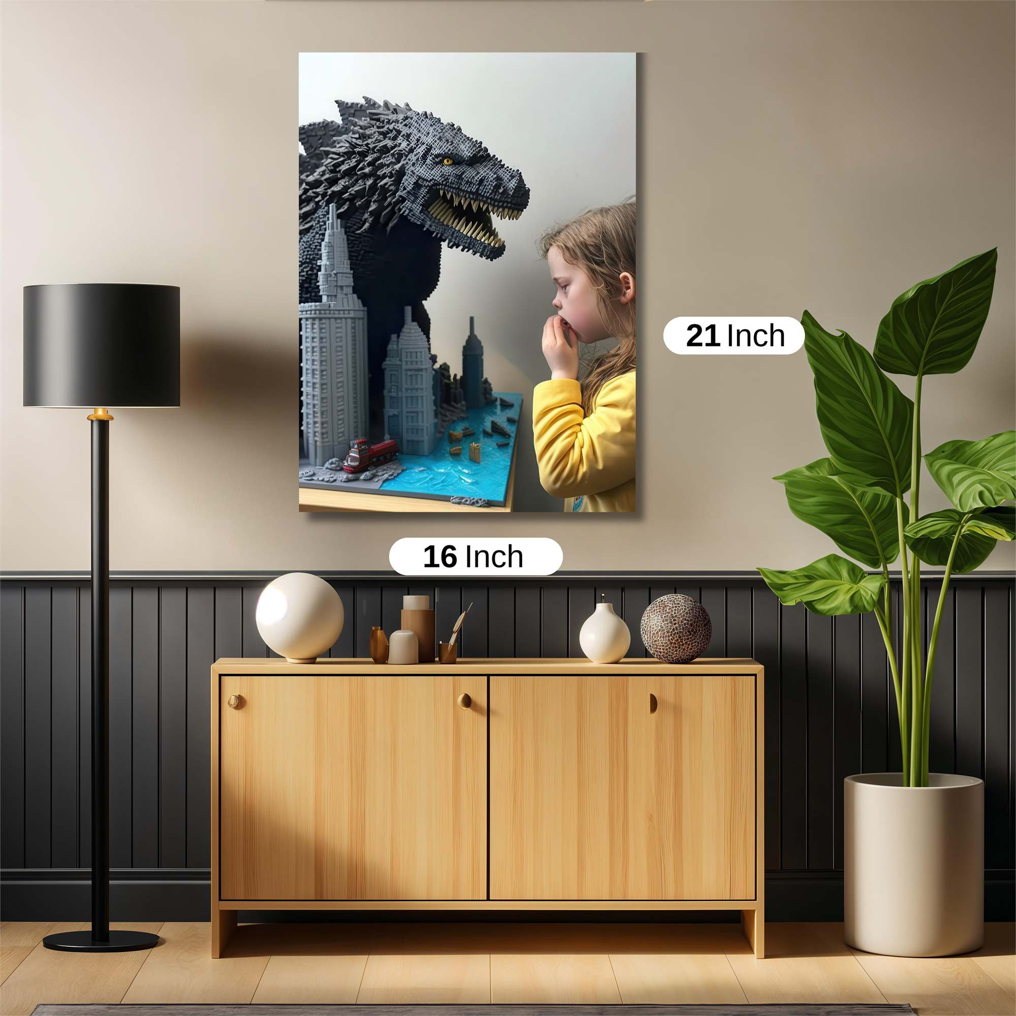 Godzilla Wonder Safe Wall Magnetic / M