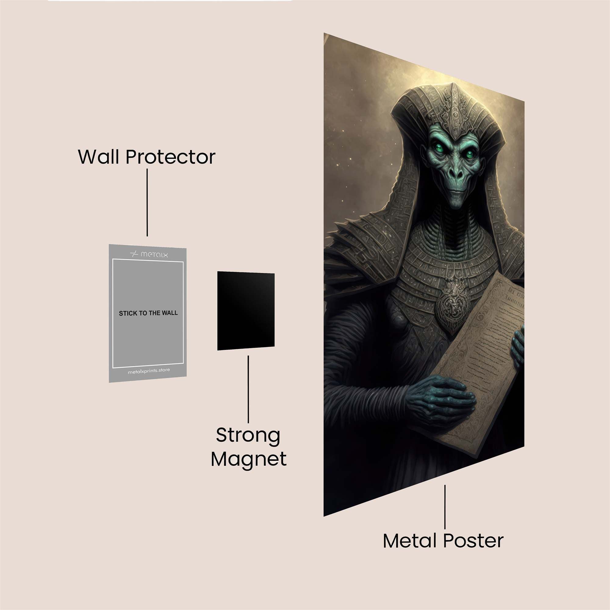 Alien Scribe Safe Wall Magnetic / M