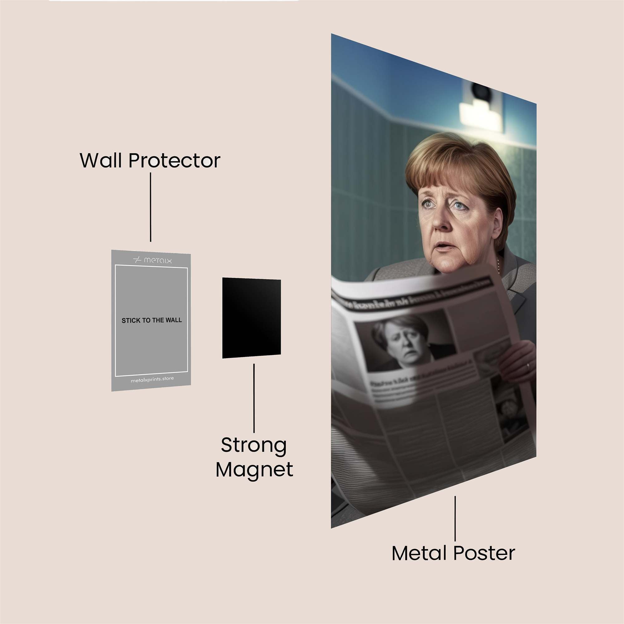 Merkel Shocked Safe Wall Magnetic / M