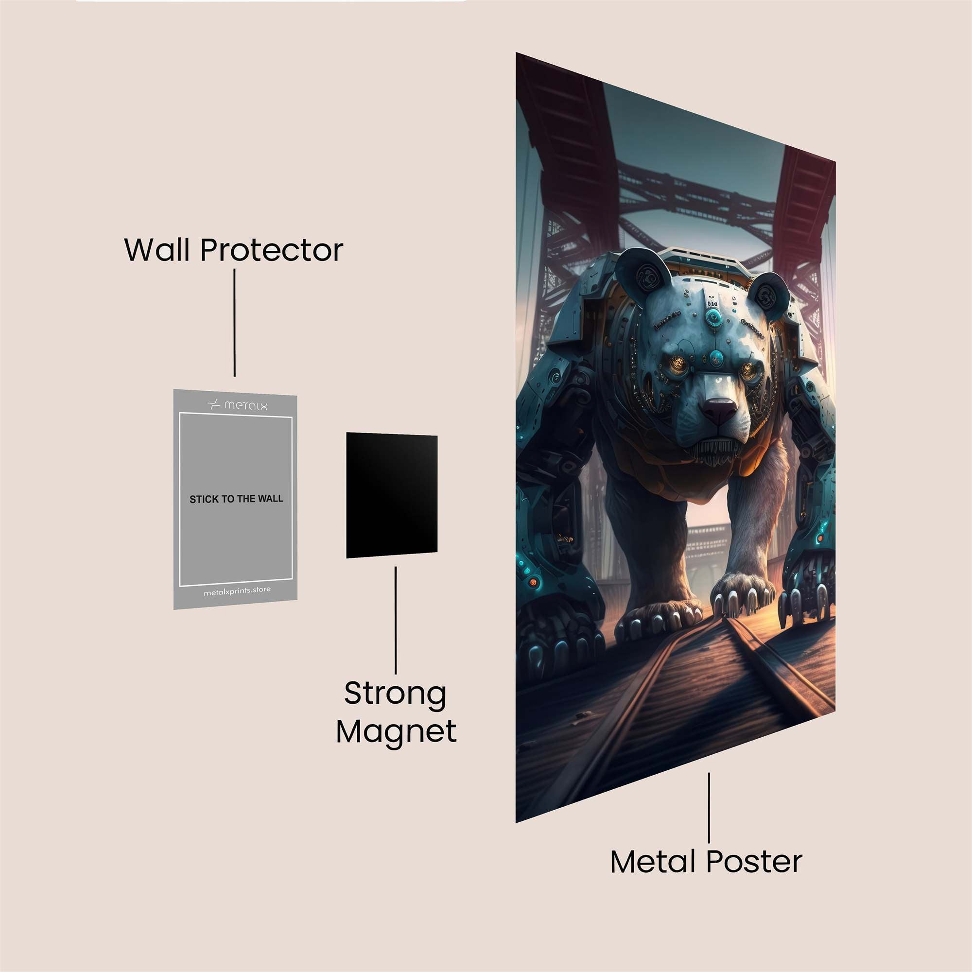 RoboPanda Intimidating Safe Wall Magnetic / M