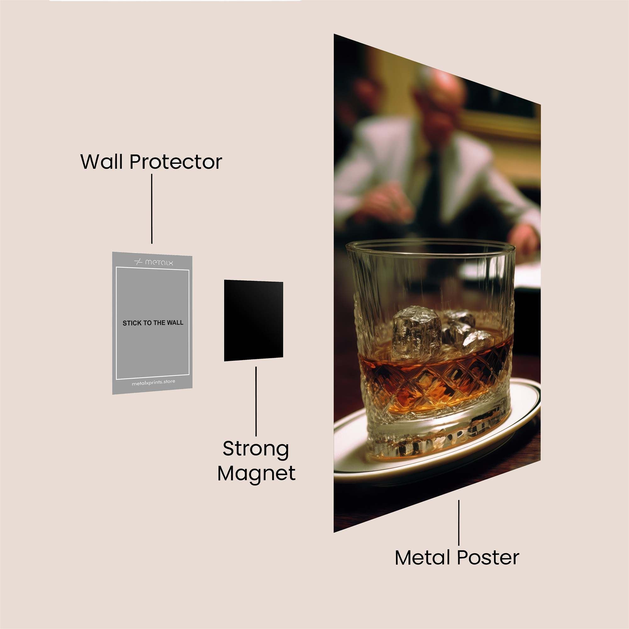 Whiskey Solace Safe Wall Magnetic / M