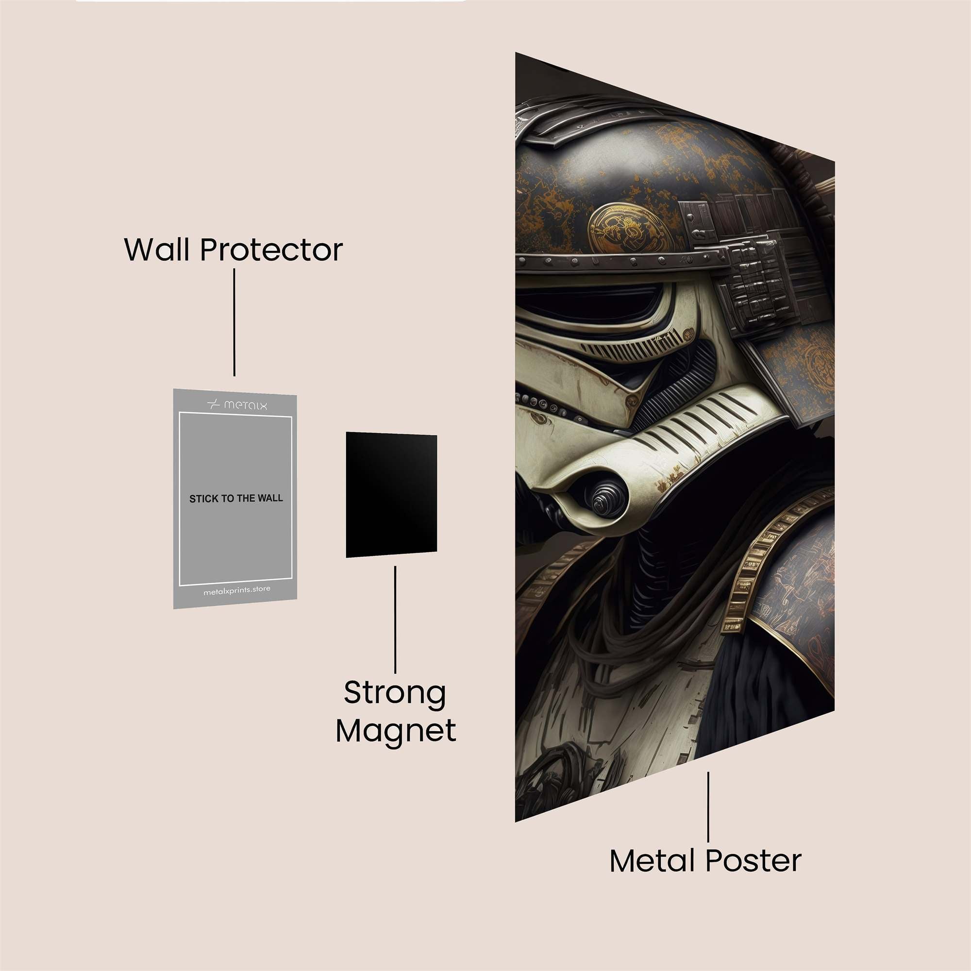 Samurai Stormtrooper Safe Wall Magnetic / M