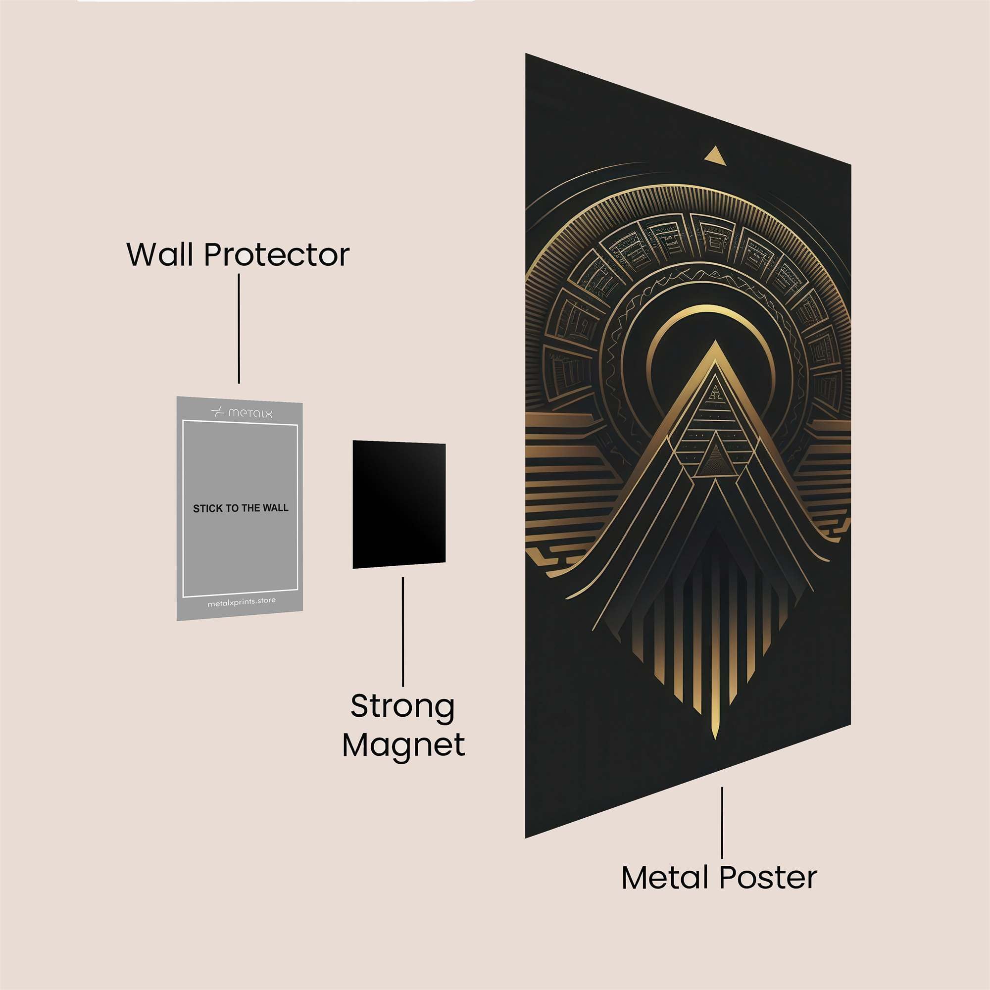 Pyramidic Elegance Safe Wall Magnetic / M