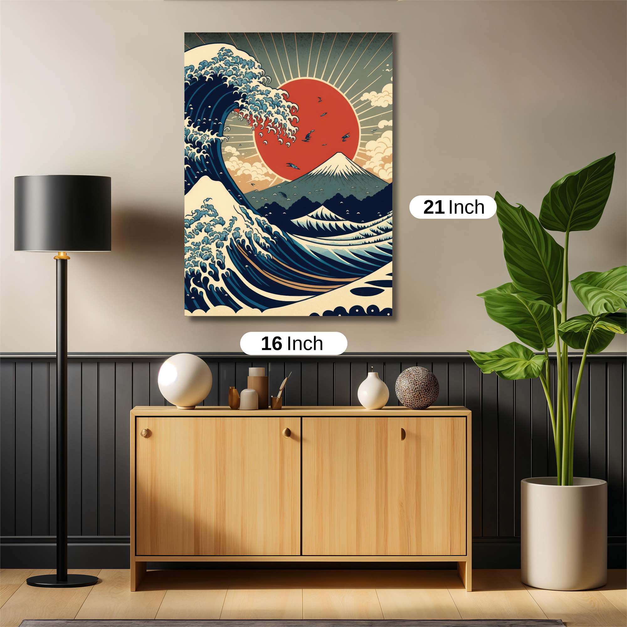 Great Wave Serene Safe Wall Magnetic / M
