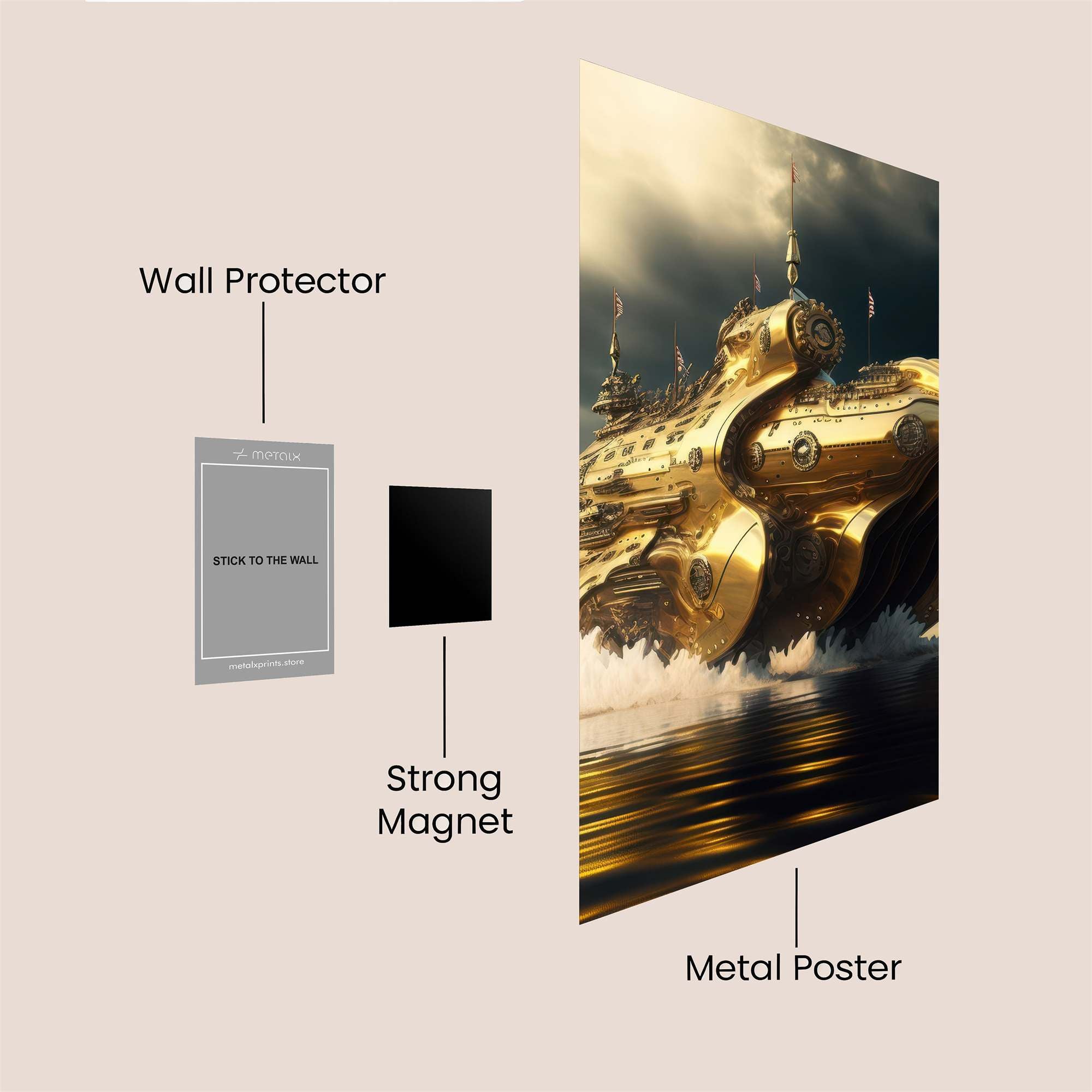 Golden Leviathan Safe Wall Magnetic / M