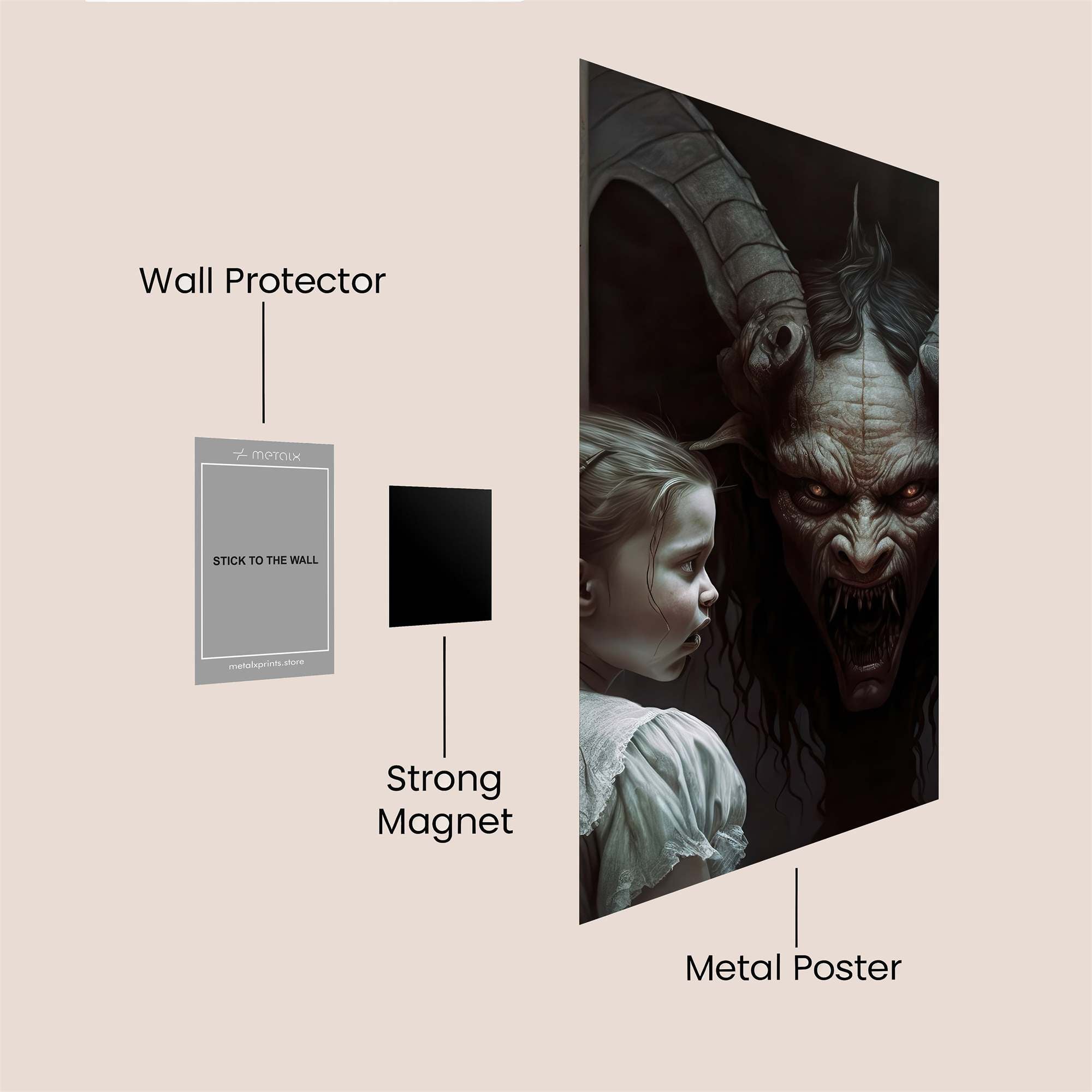 Child's Nightmare Safe Wall Magnetic / M