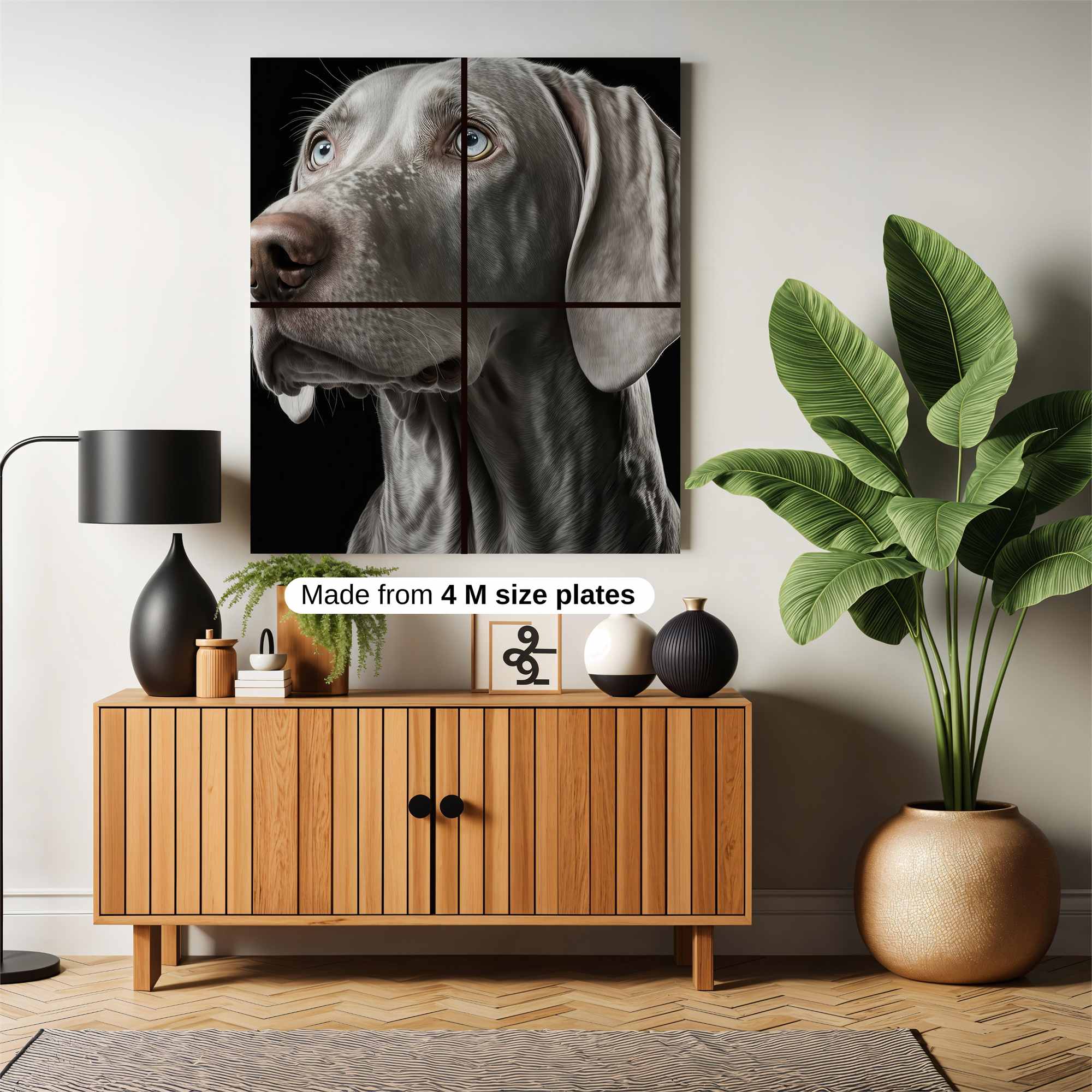 Weimaraner Whimsy Safe Wall Magnetic / M