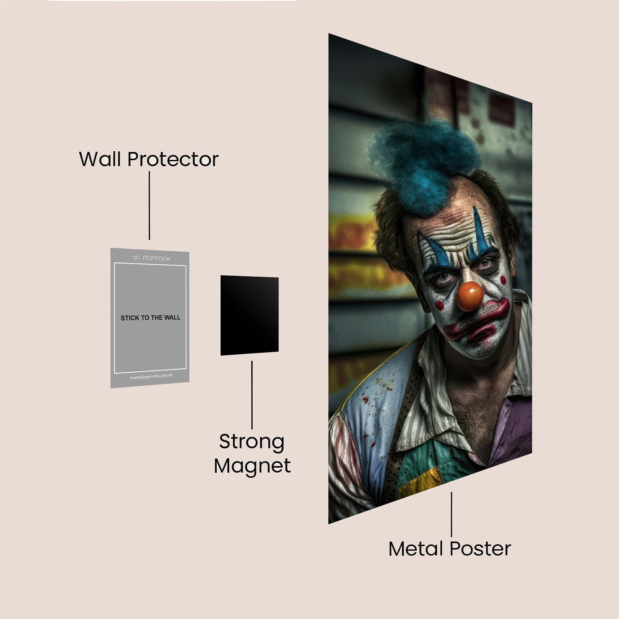 Clown Despair Safe Wall Magnetic / M