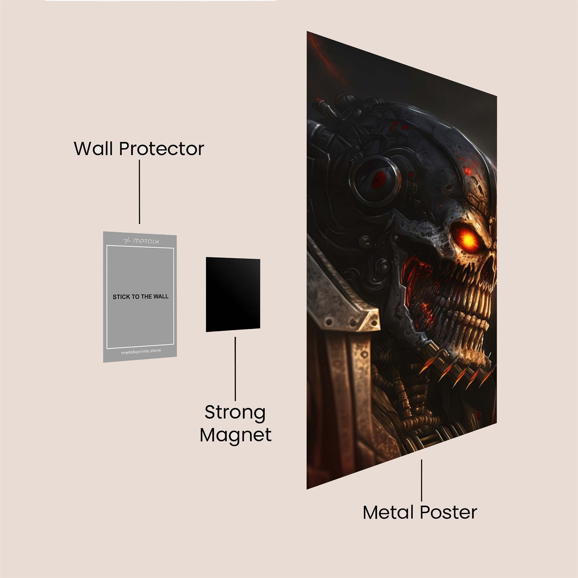 SkullFury Safe Wall Magnetic / M