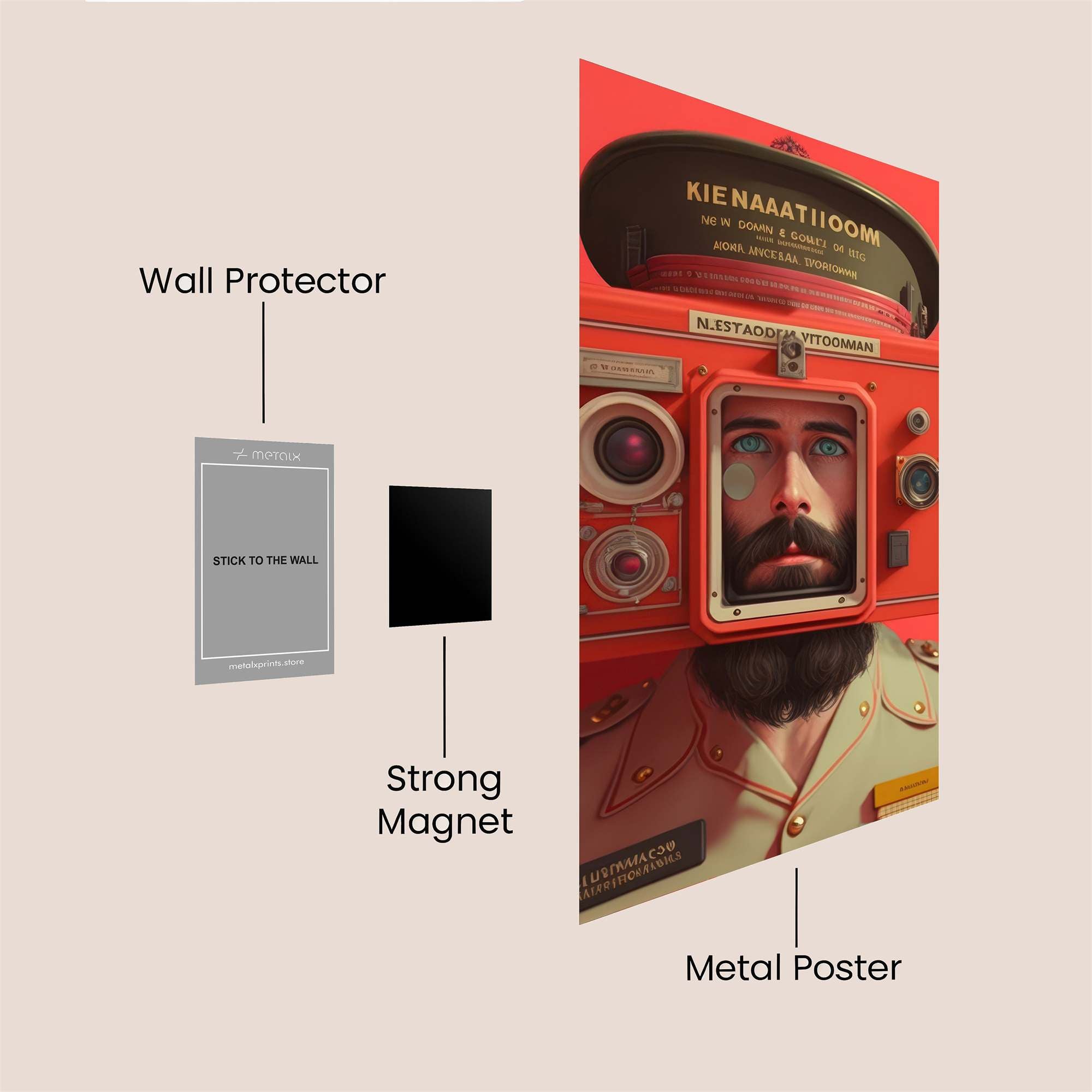 Captain Quirky Safe Wall Magnetic / M