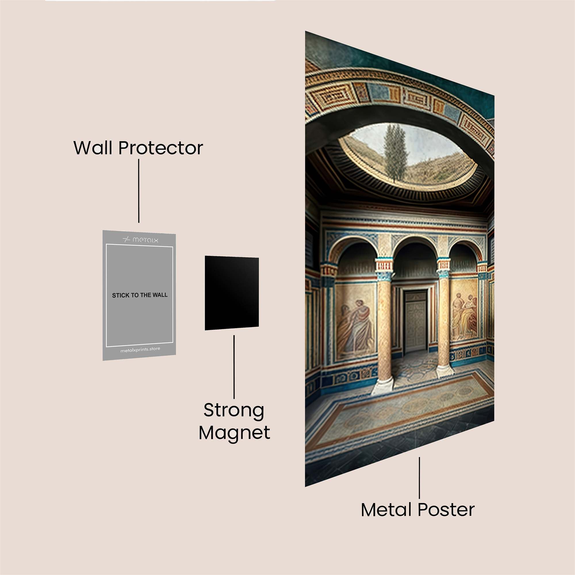 Pompeii Tranquil Safe Wall Magnetic / M