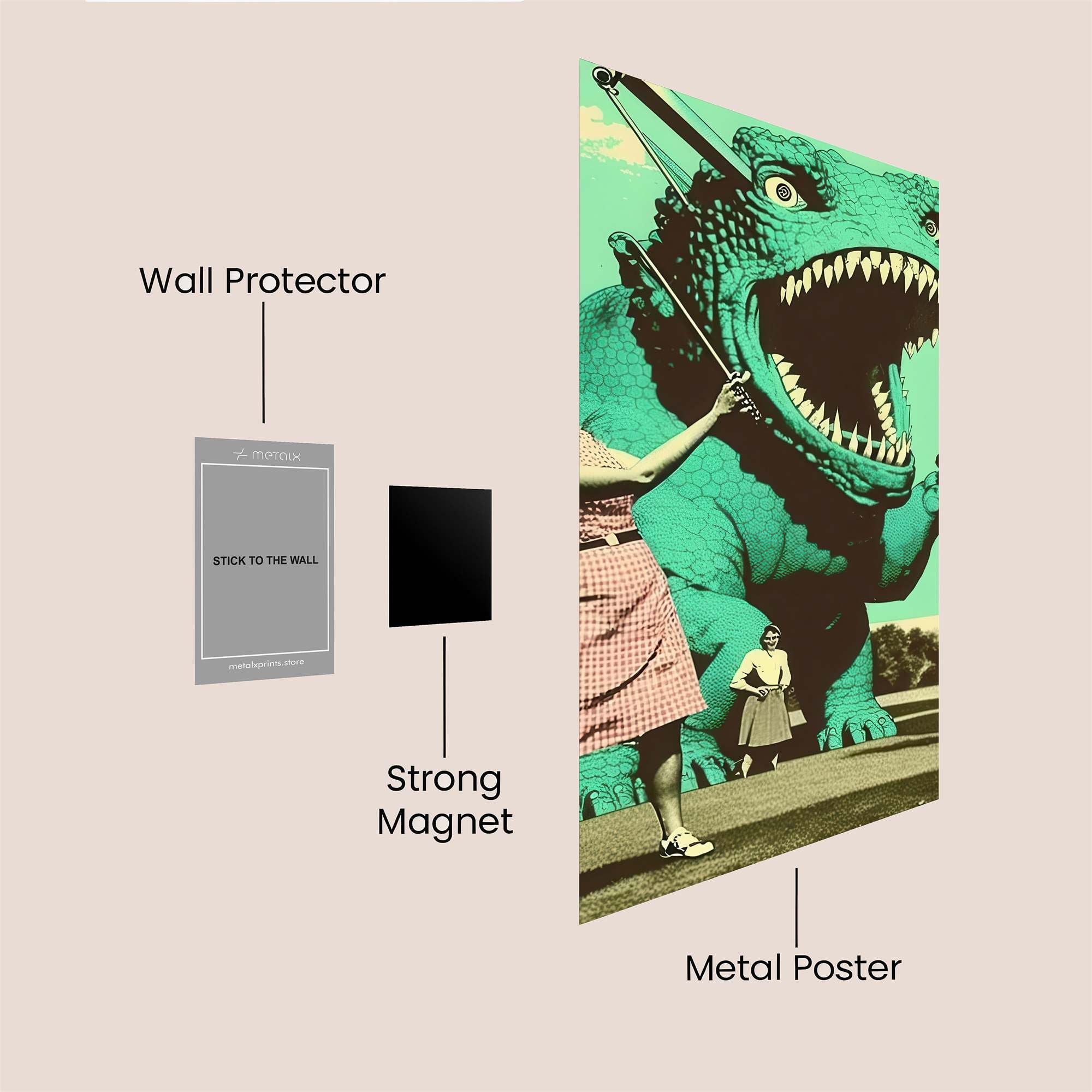 Dino Delight Safe Wall Magnetic / M