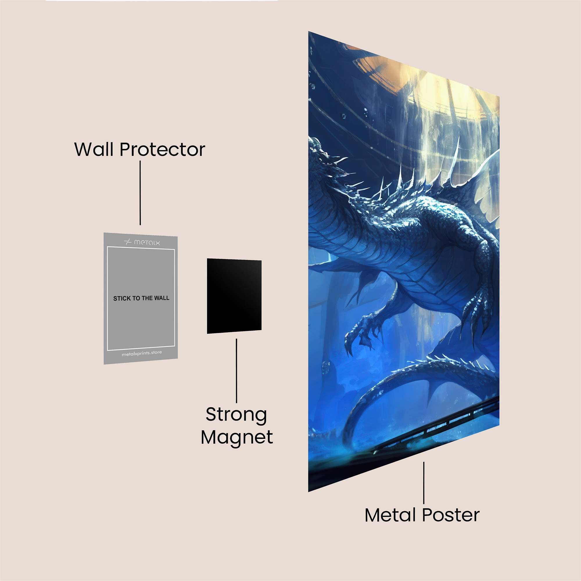 Godzilla Majestic Safe Wall Magnetic / M