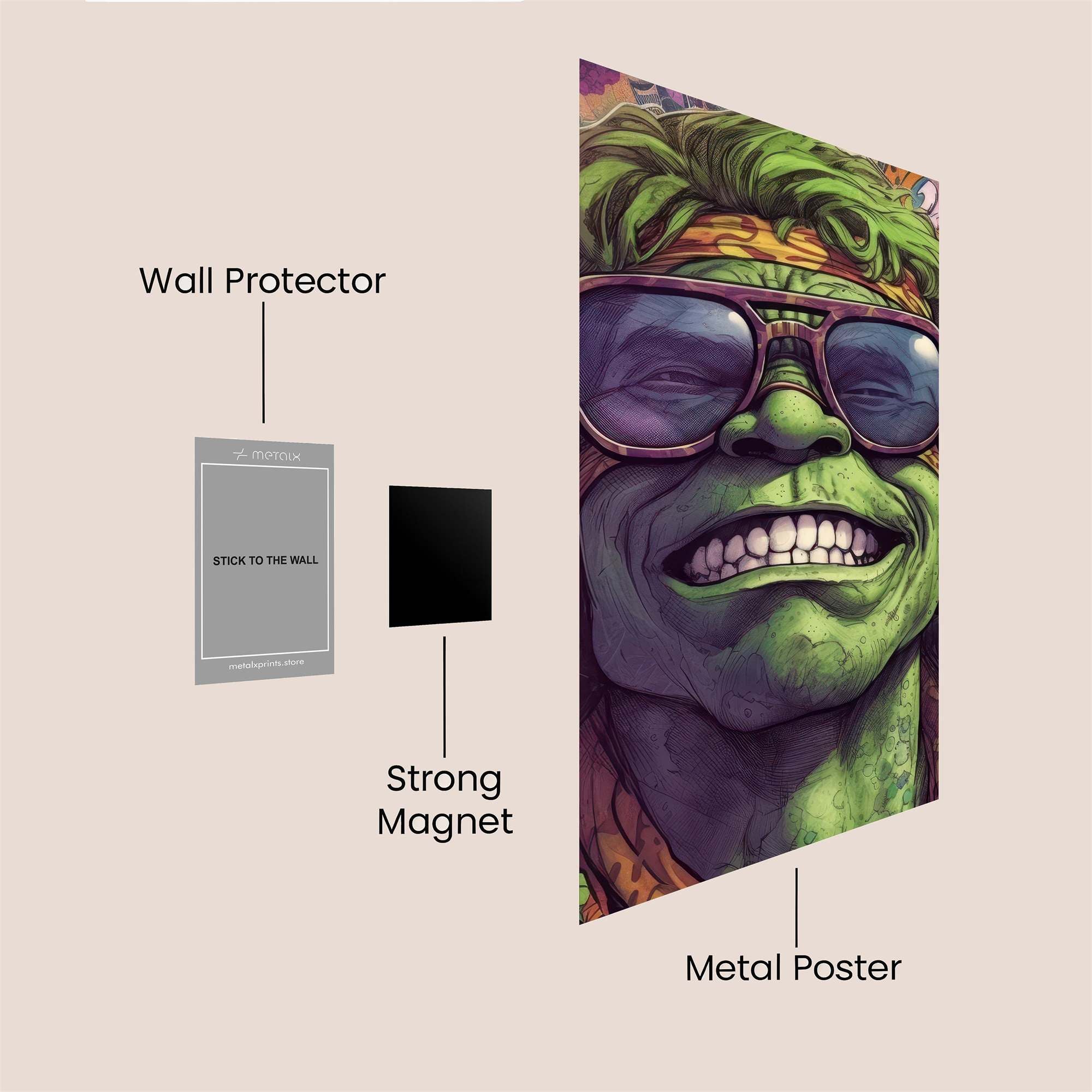 Hulk Groovy Safe Wall Magnetic / M