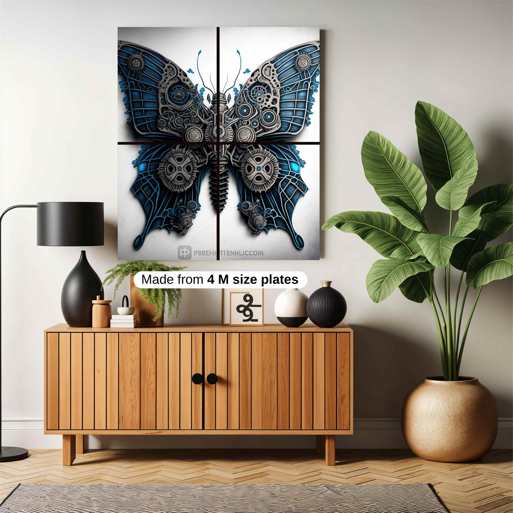 Butterfly Steampunk Safe Wall Magnetic / M