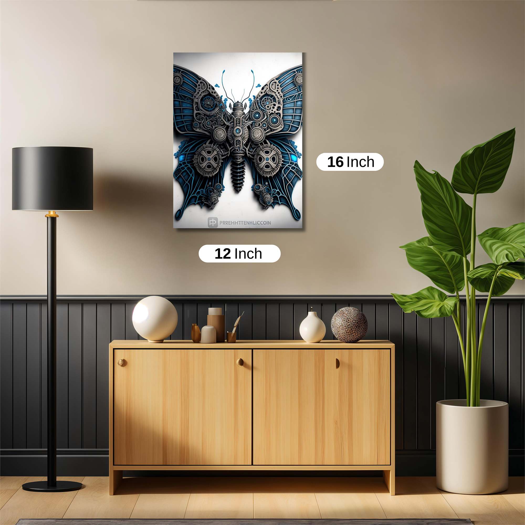 Butterfly Steampunk Safe Wall Magnetic / M