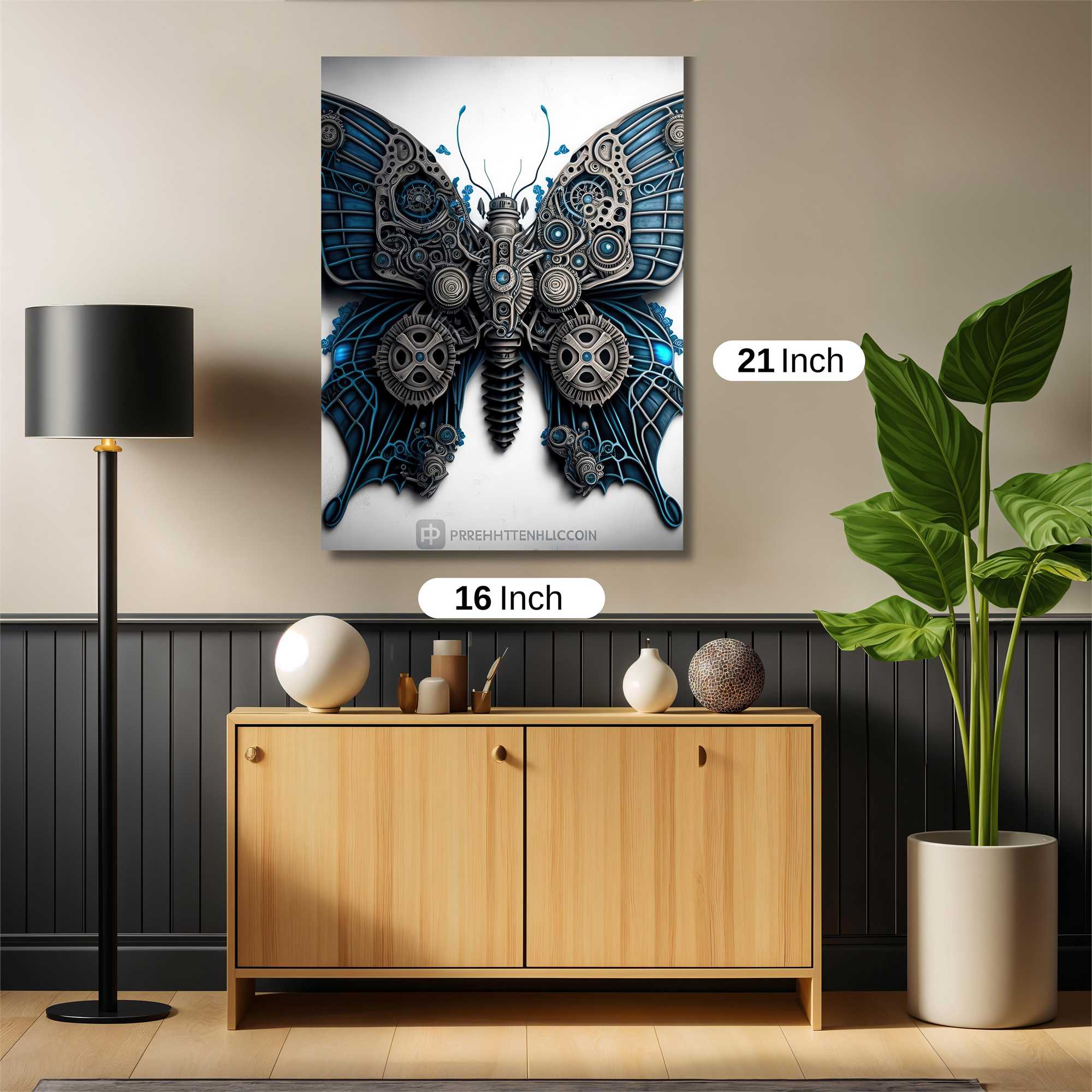 Butterfly Steampunk Safe Wall Magnetic / M