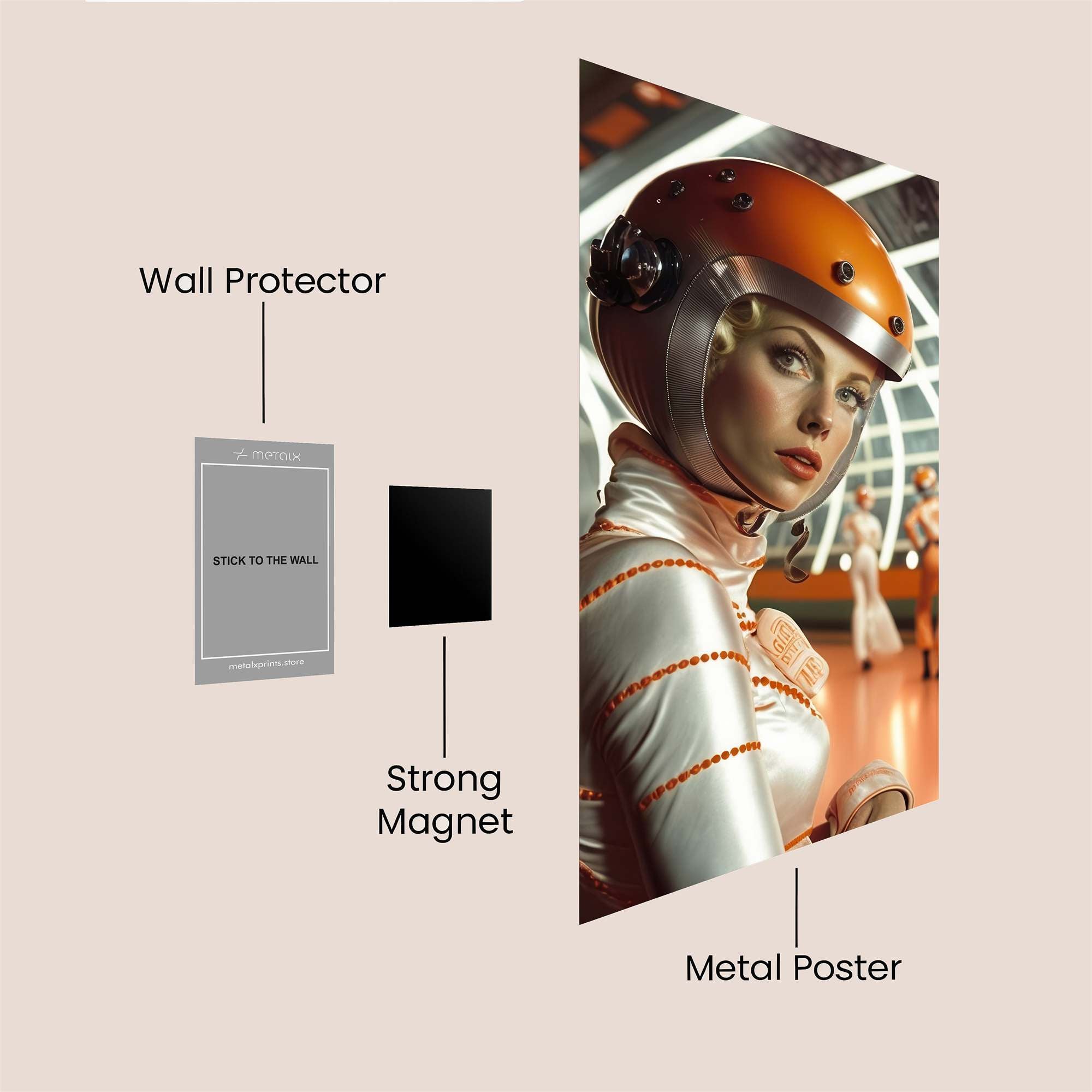 Astronaut Enigma Safe Wall Magnetic / M