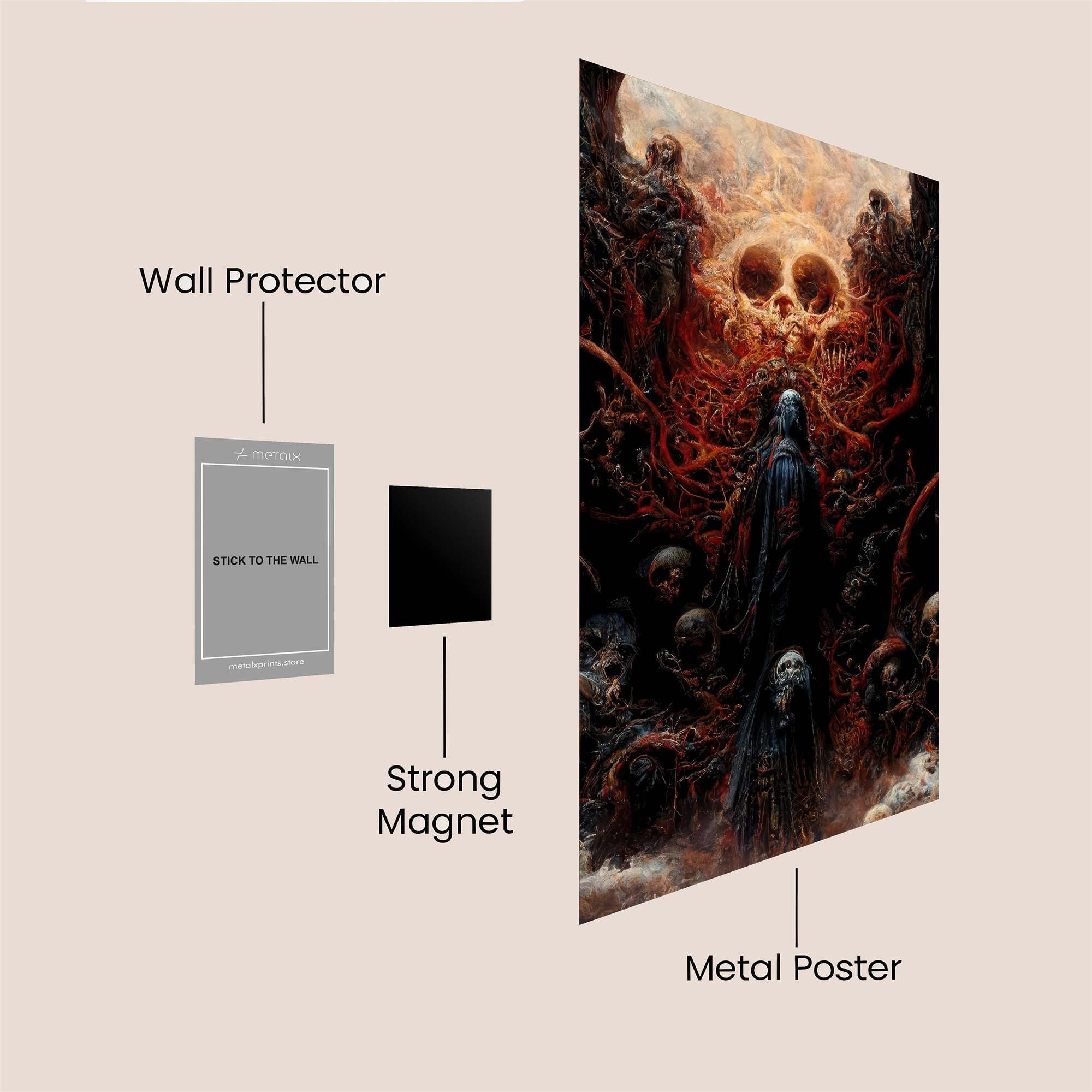 Skull Vortex Safe Wall Magnetic / M