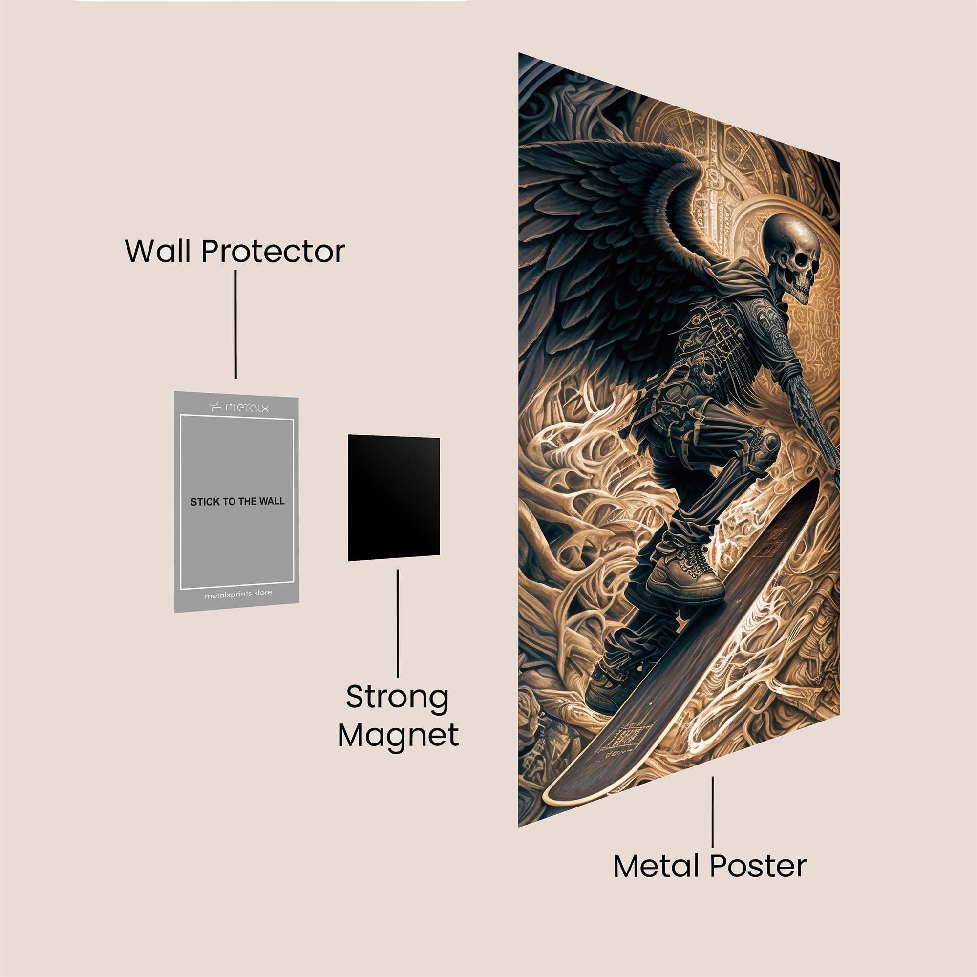 Skeleton Shredder Safe Wall Magnetic / M